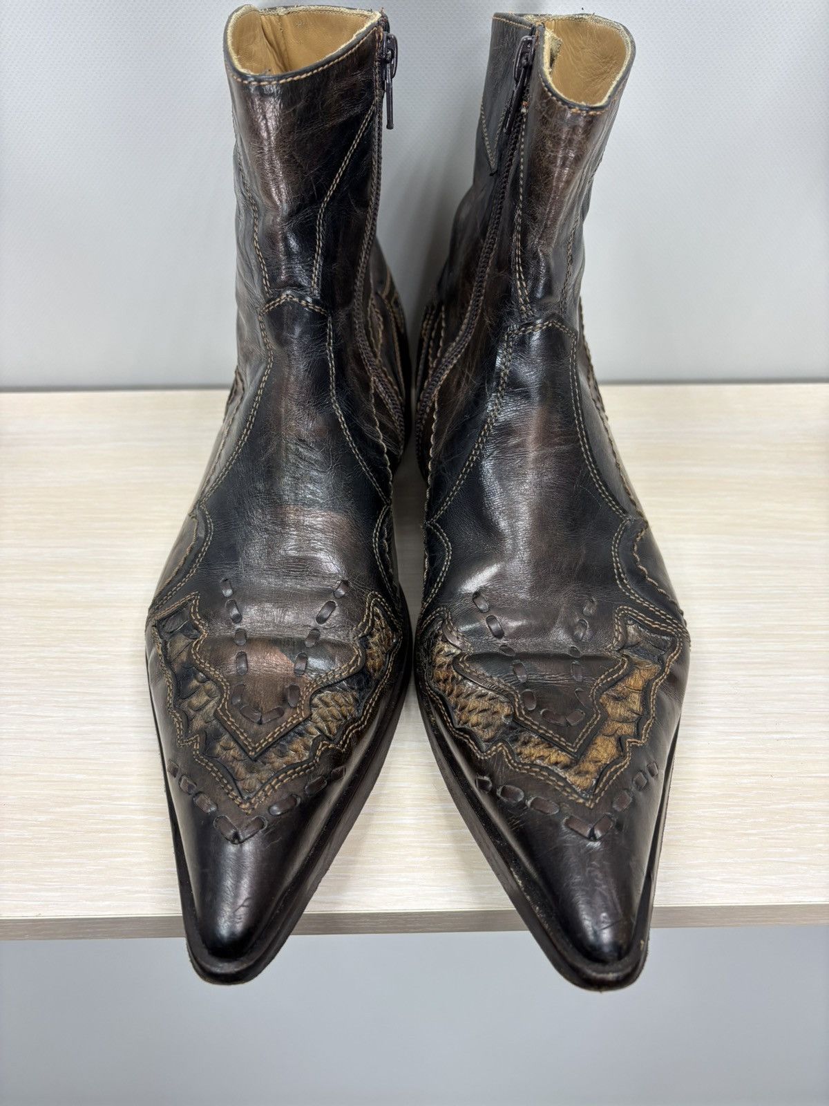 NAVYBOOT Mens western boots Navyboot Size 41 Color Brown Size US 8 / EU 41 - 4 Thumbnail