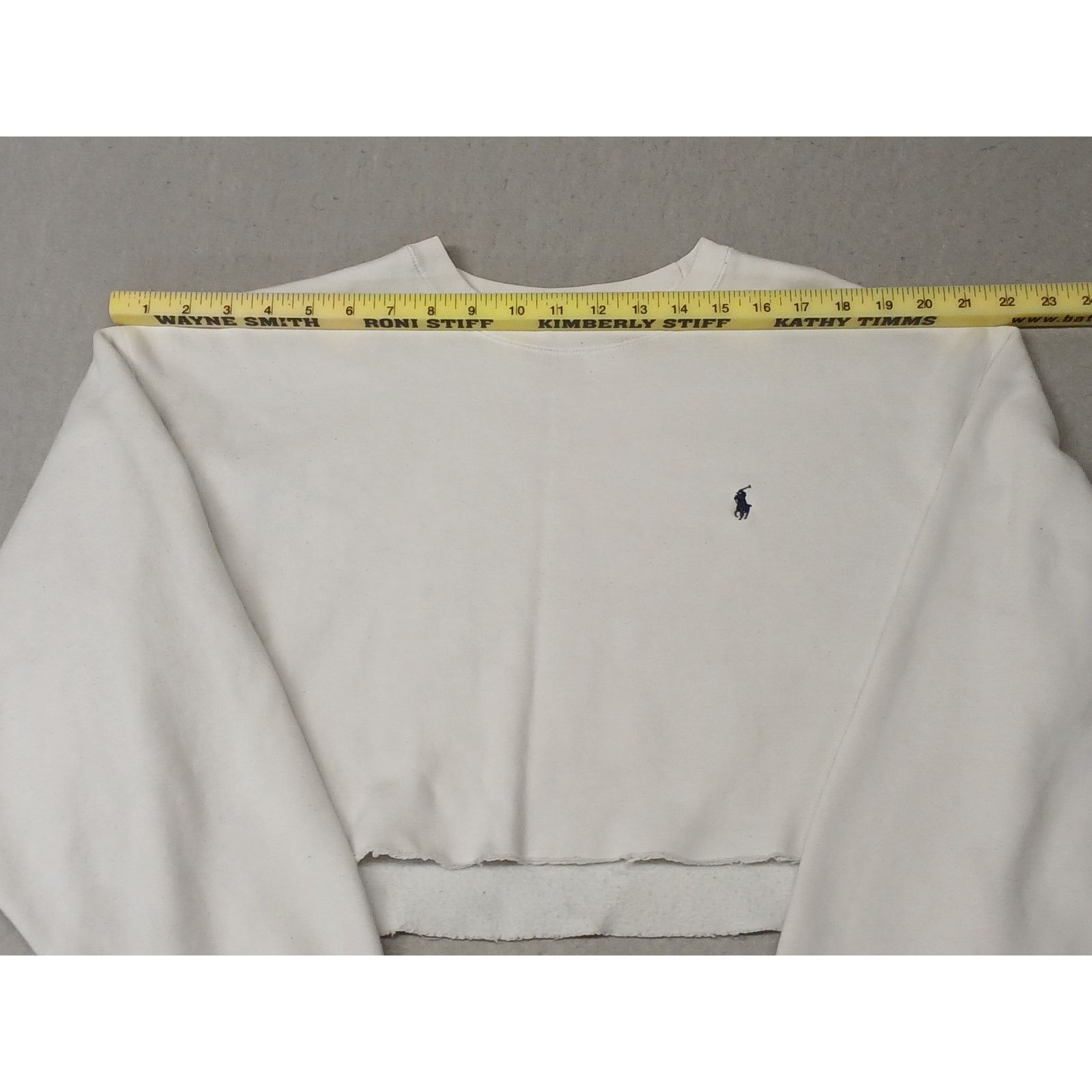 Polo Ralph Lauren Polo Ralph Lauren (Medium) White Crop Crew Sweatshirt Size M / US 6-8 / IT 42-44 - 3 Thumbnail