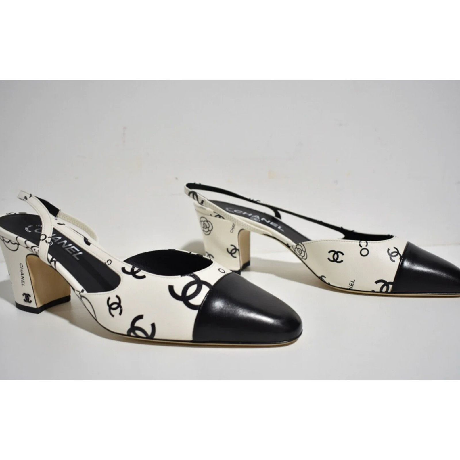 Chanel 23P Mademoisele Coco Sling CC Slingback Sandal Heel 38.5 Size US 8.5 / IT 38.5 - 2 Thumbnail