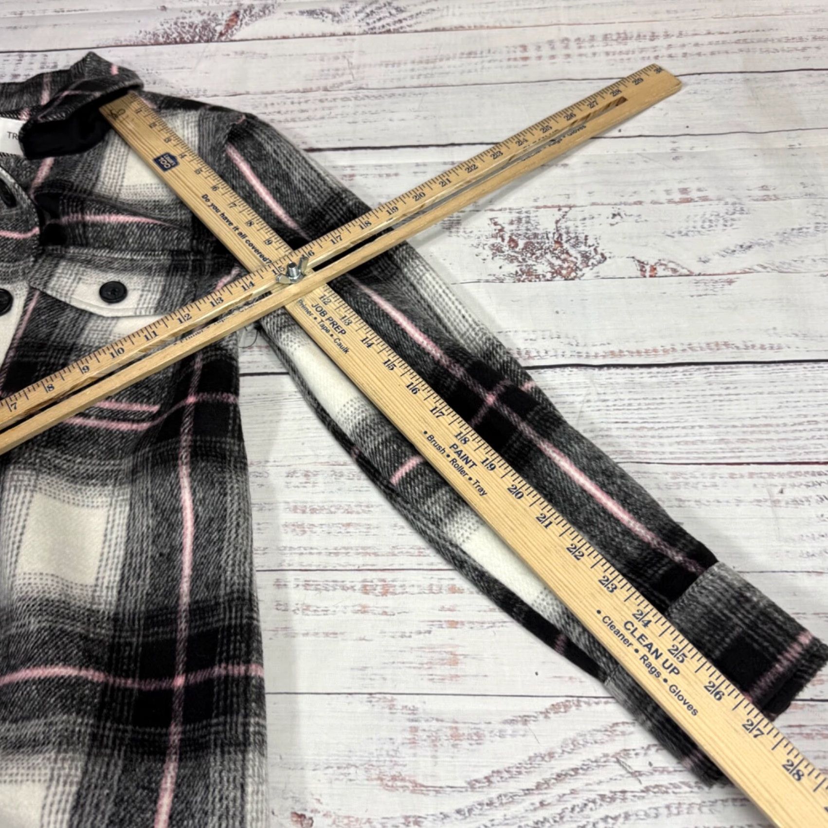 Vintage Tribal Jeans Shirt Jacket Womens Plaid Flannel Button Front Black/White Size S Size S / US 4 / IT 40 - 3 Thumbnail