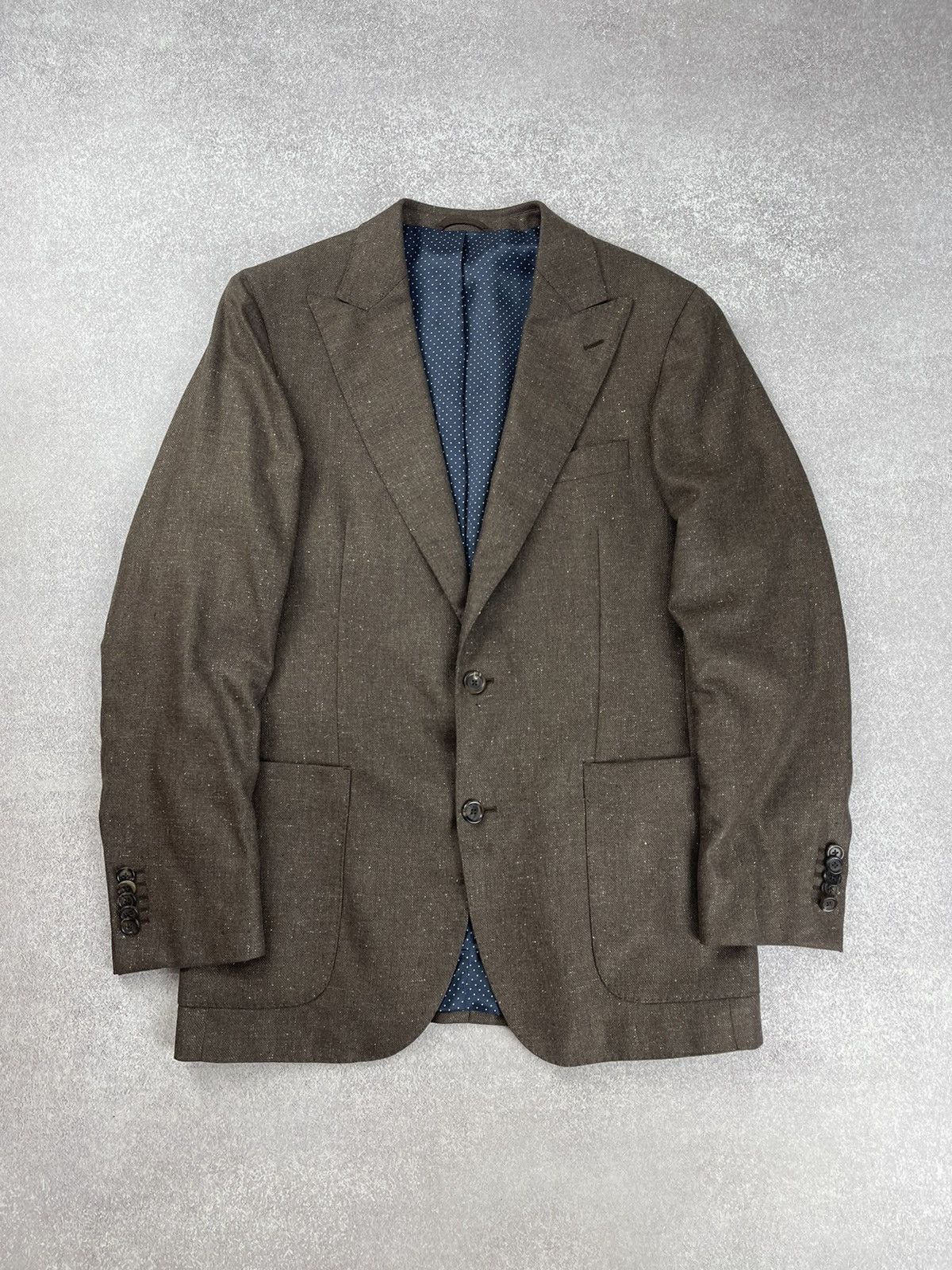 Designer Pelikamo Zurich Silk/Wool Blazer Jacket Men’s Size US M / EU 48-50 / 2 - 1 Thumbnail