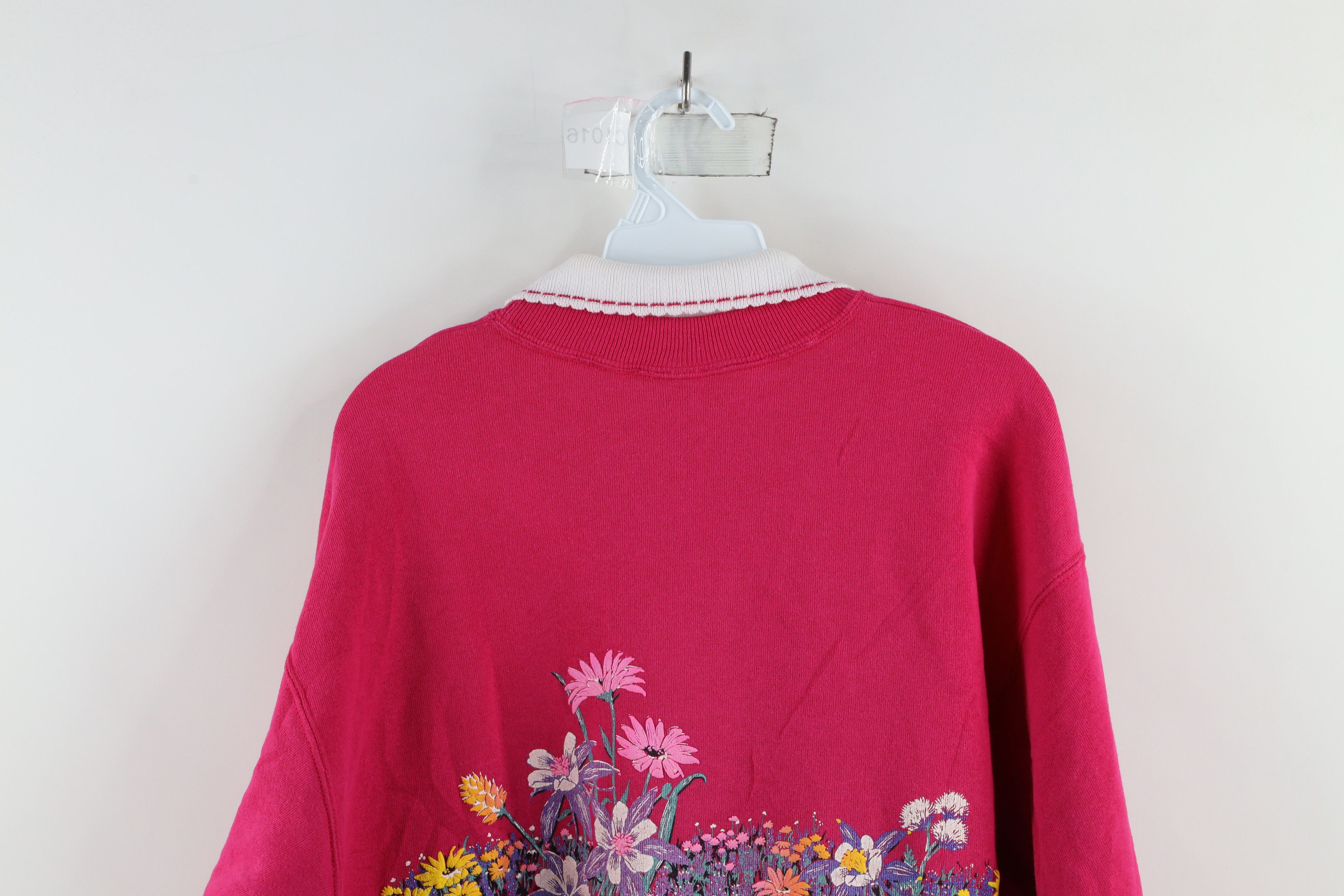 Vintage Vintage 90s Streetwear Island Flower Collared Sweatshirt USA Size L / US 10 / IT 46 - 13 Thumbnail