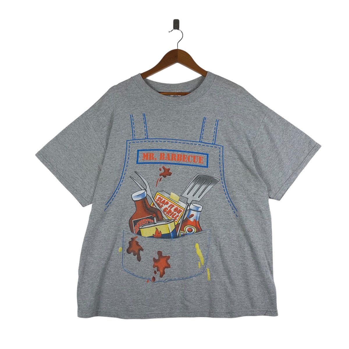 Delta MR. BARBECUE Apron Costume Vintage T-Shirt Size US XL / EU 56 / 4 - 1 Thumbnail