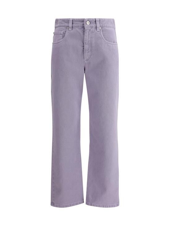 Brunello Cucinelli BRUNELLO CUCINELLI Women Denim Pants M0H81P5758 C9101 PURPLE Size 28" / US 6 / IT 42 - 1 Thumbnail