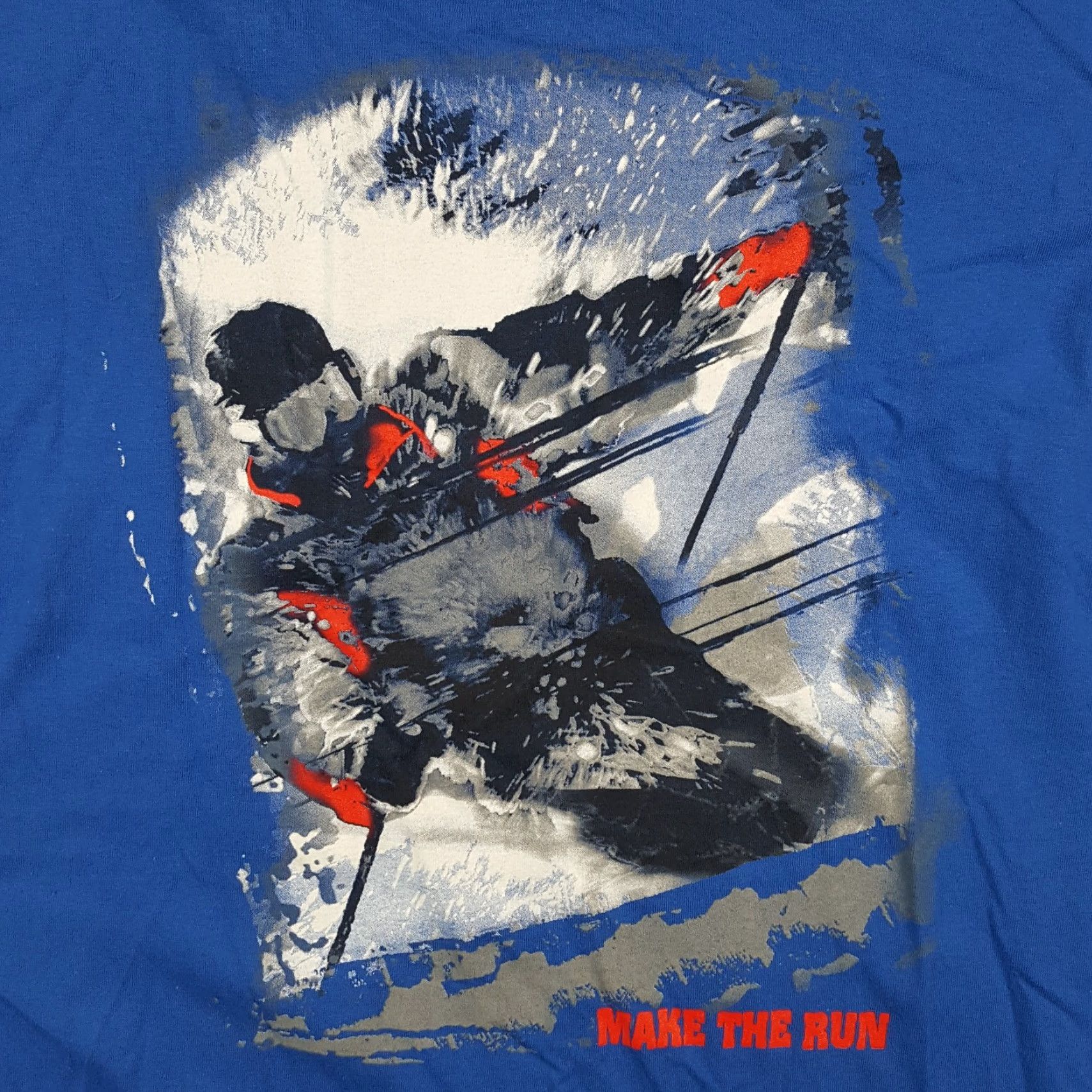 Skin Vintage Downhill Ski Patrol Team Skiing Men's XL Winter Sports Pocket T Shirt Size US XL / EU 56 / 4 - 4 Thumbnail