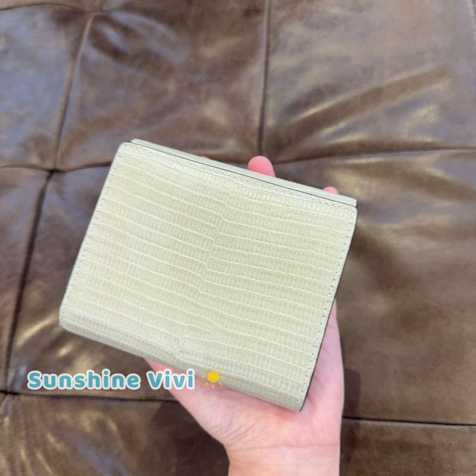 Coach NWT Coach CR395 Eliza Leather Wallet Silver/Pale Green Size ONE SIZE - 4 Thumbnail