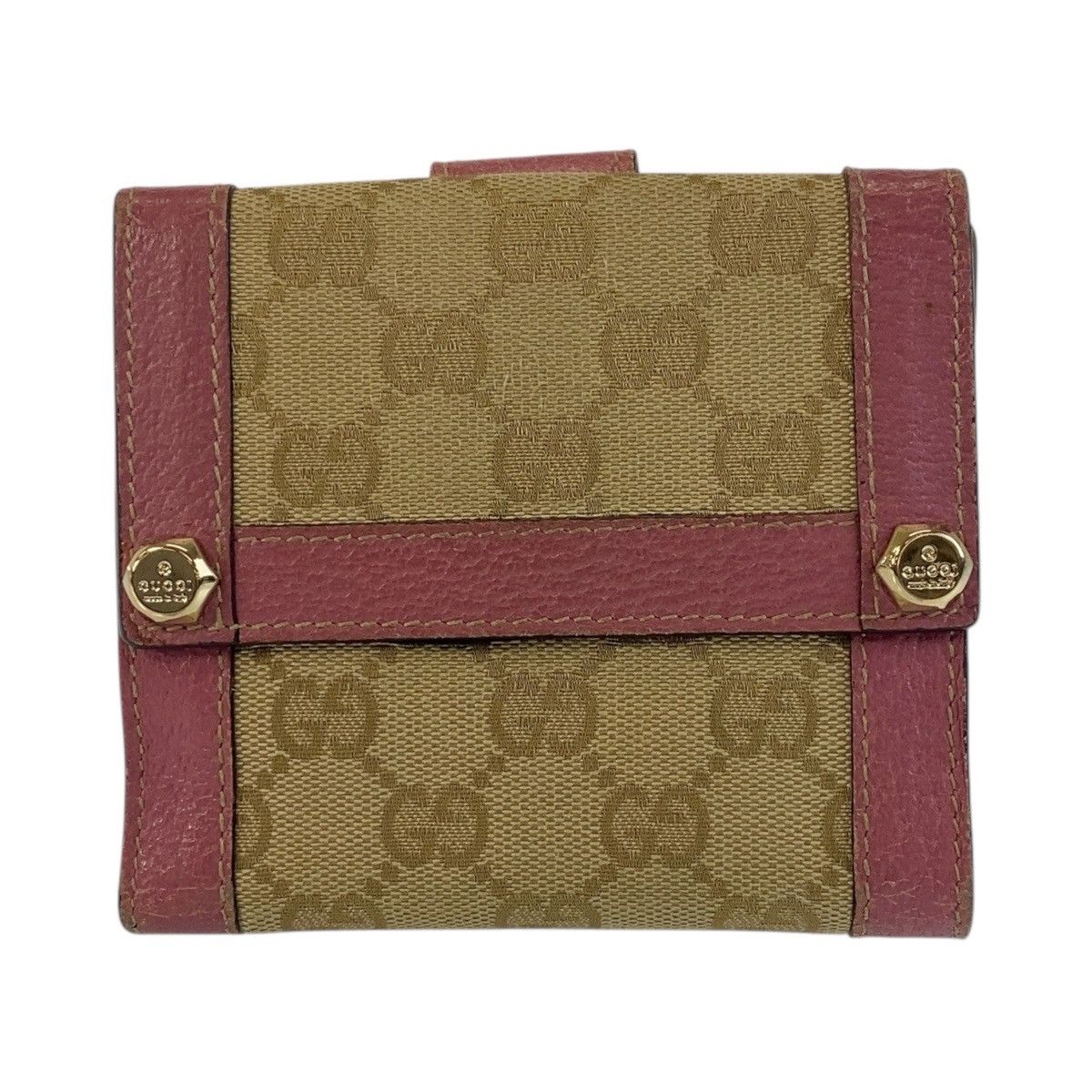 Gucci Gucci Gucci GG Canvas Leather Wallet Canvas Short Wallet 154117 DUTY FREE for USA Size ONE SIZE - 1 Thumbnail