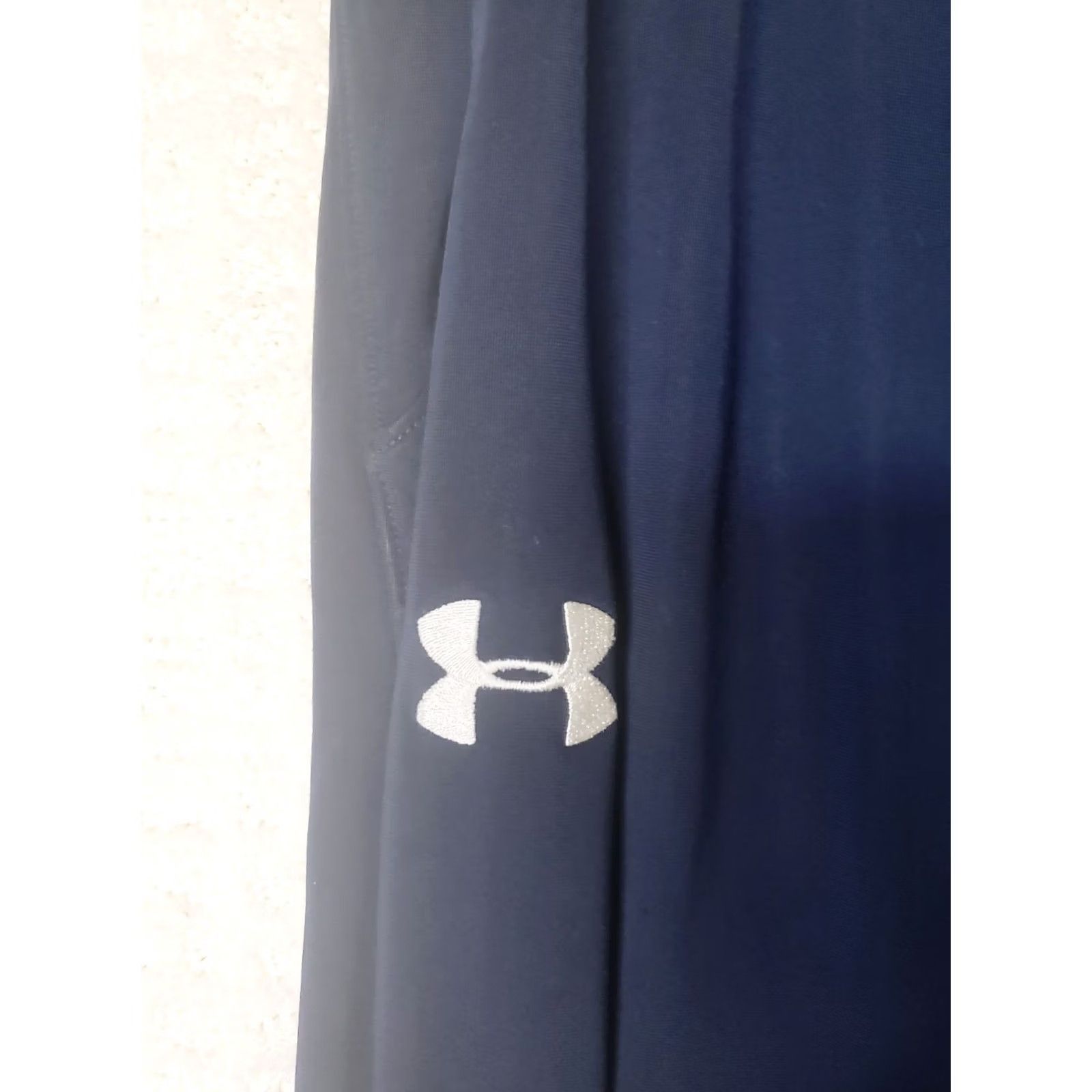 Under Armour UNDER ARMOUR UA HEATGEAR Navy Blue Side Zip Track Warm Up Pants MEN'S XL 34x32 Size US 34 / EU 50 - 5 Thumbnail