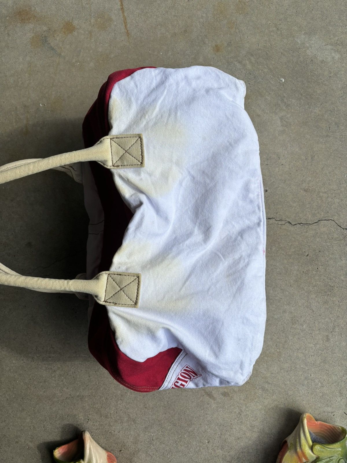 True Religion Crazy True Religion Faded Red And White Distressed Purse Size ONE SIZE - 3 Thumbnail