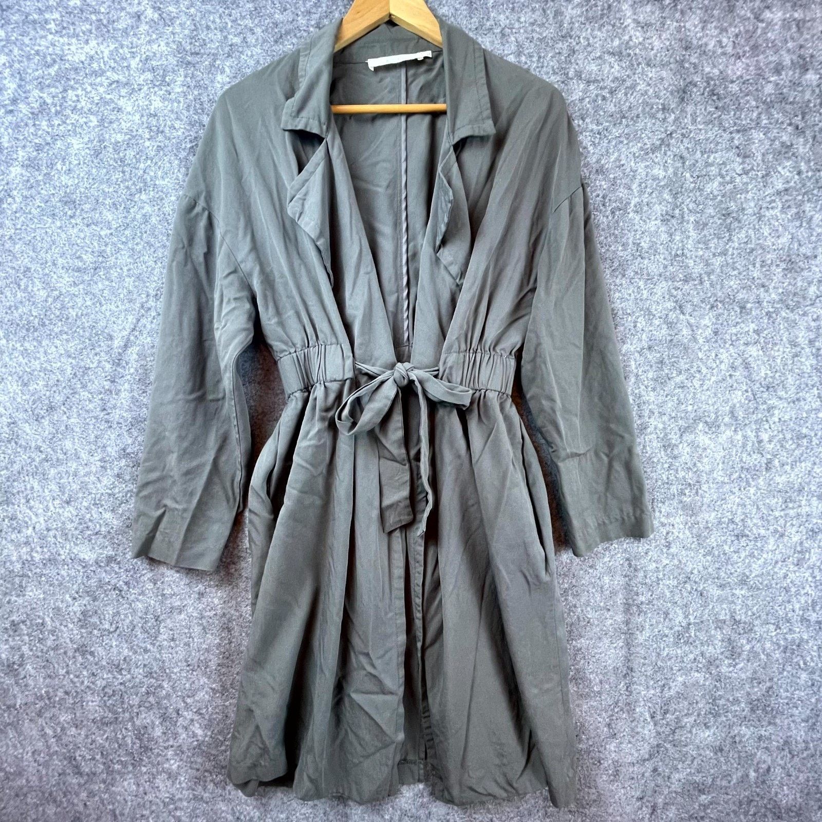 ASTR The Label ASTR The Label Trench Dress Womens Small Green Open Front Size S / US 4 / IT 40 - 1 Thumbnail