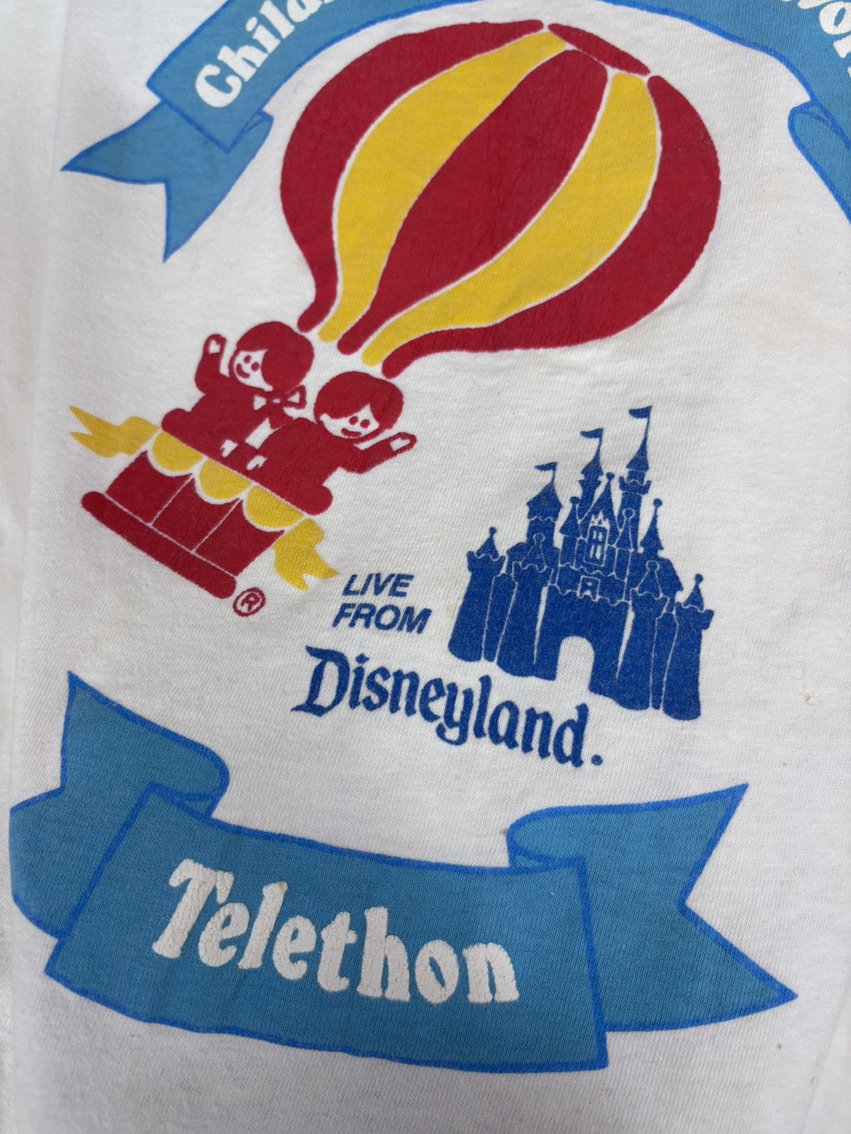 Disney Vintage 1990s Disneyland USA Big Logo White T-Shirt Tee Size US XL / EU 56 / 4 - 19 Thumbnail