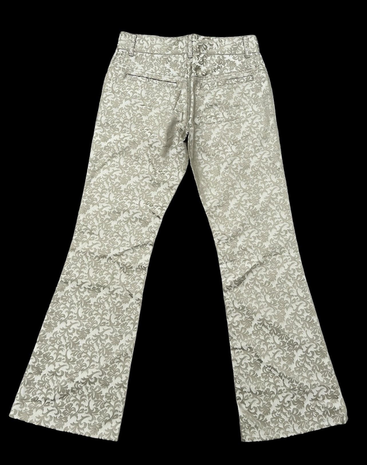 Morgan Homme Vintage Men’s Morgan Homme Japan Jacquard Gold Flare Pant Size US 30 / EU 46 - 2 Thumbnail