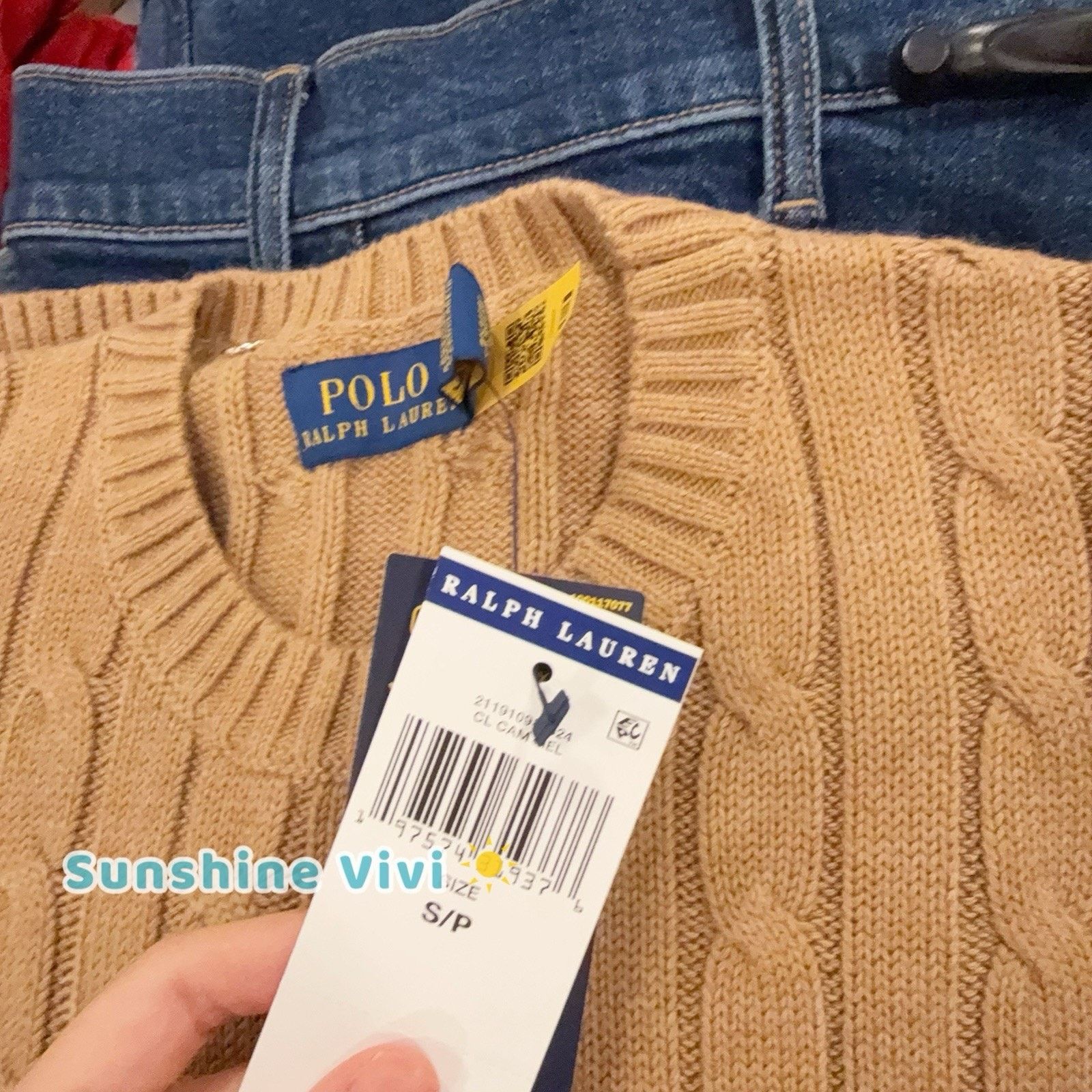 Polo Ralph Lauren NWT Polo Ralph Lauren Woman Cotton ShortSleeve Sweater Camel Size S / US 4 / IT 40 - 6 Thumbnail