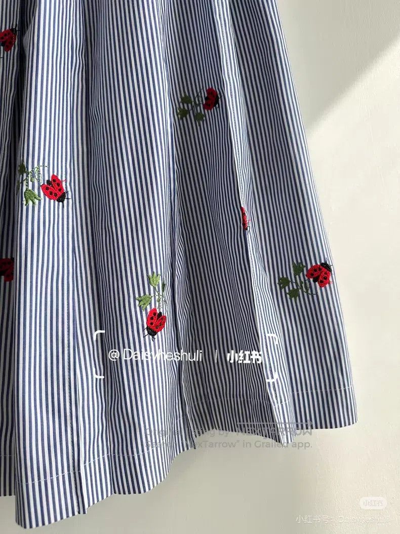 Comme des Garcons Comme Des Garcons size F Beetle Embroidered Skater Skirt Size 23" - 5 Thumbnail