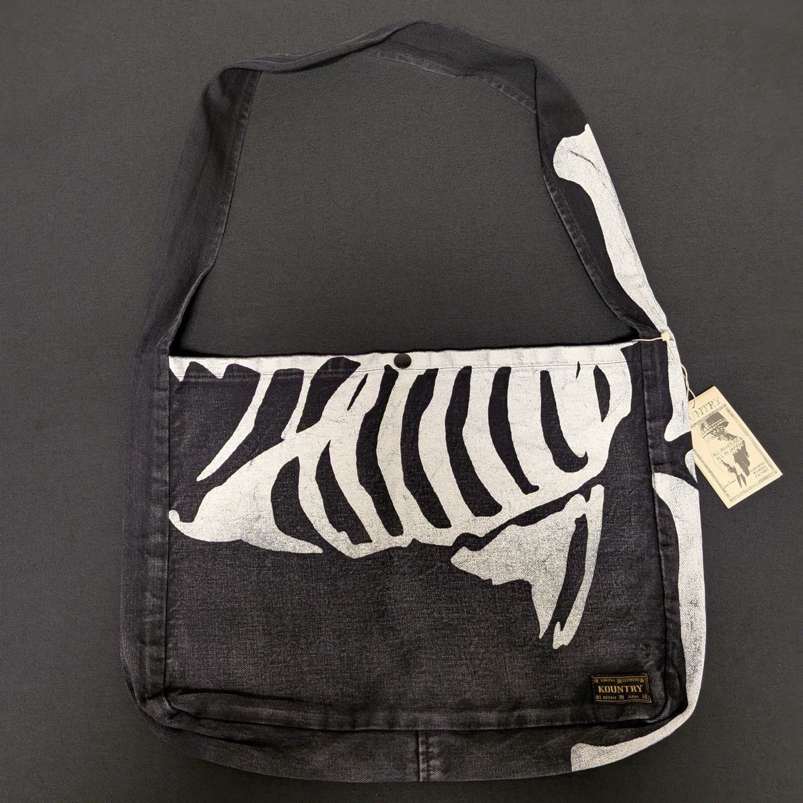 Kapital Kapital Skeleton Shoulder Bag Black | Grailed