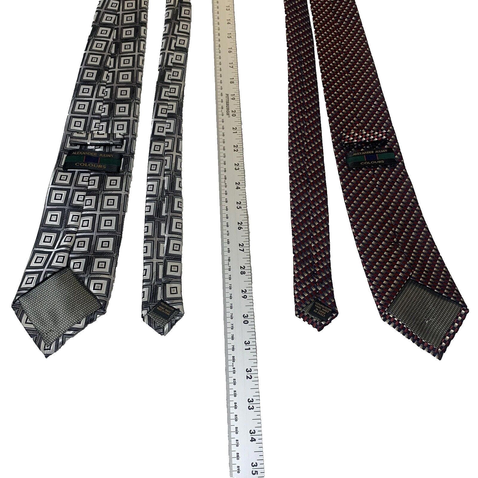 Alexander Julian Alexander Julian Men's Geometric Ties Red Black Lot 2 Size ONE SIZE - 9 Thumbnail