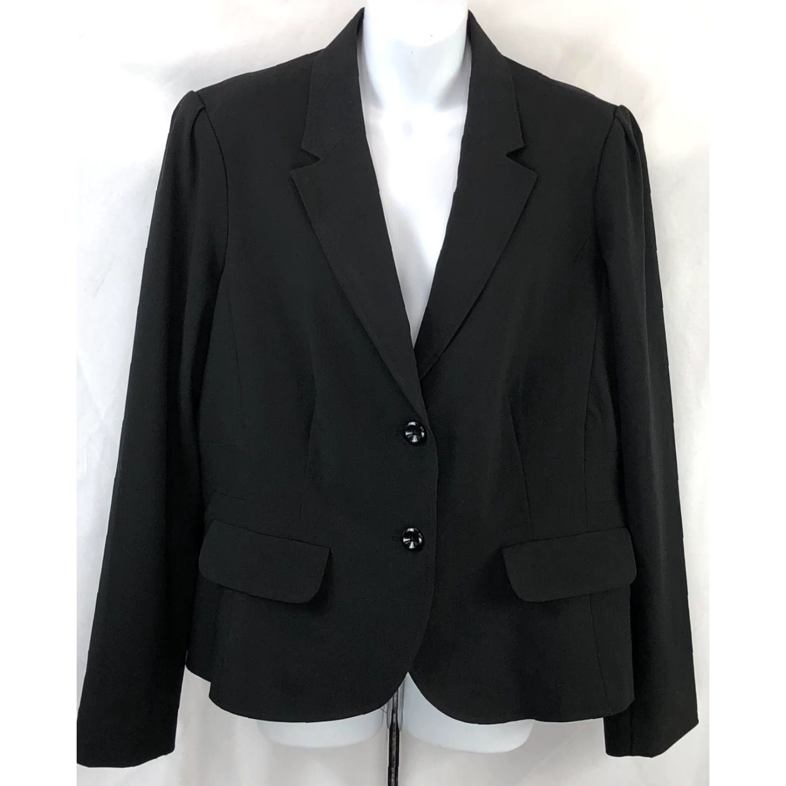 George George Blazer Jacket 16 Blk 2 Button Double Vent Lined Career Capsule Work Shirt Size XXL / US 16-18 / IT 52-54 - 5 Thumbnail