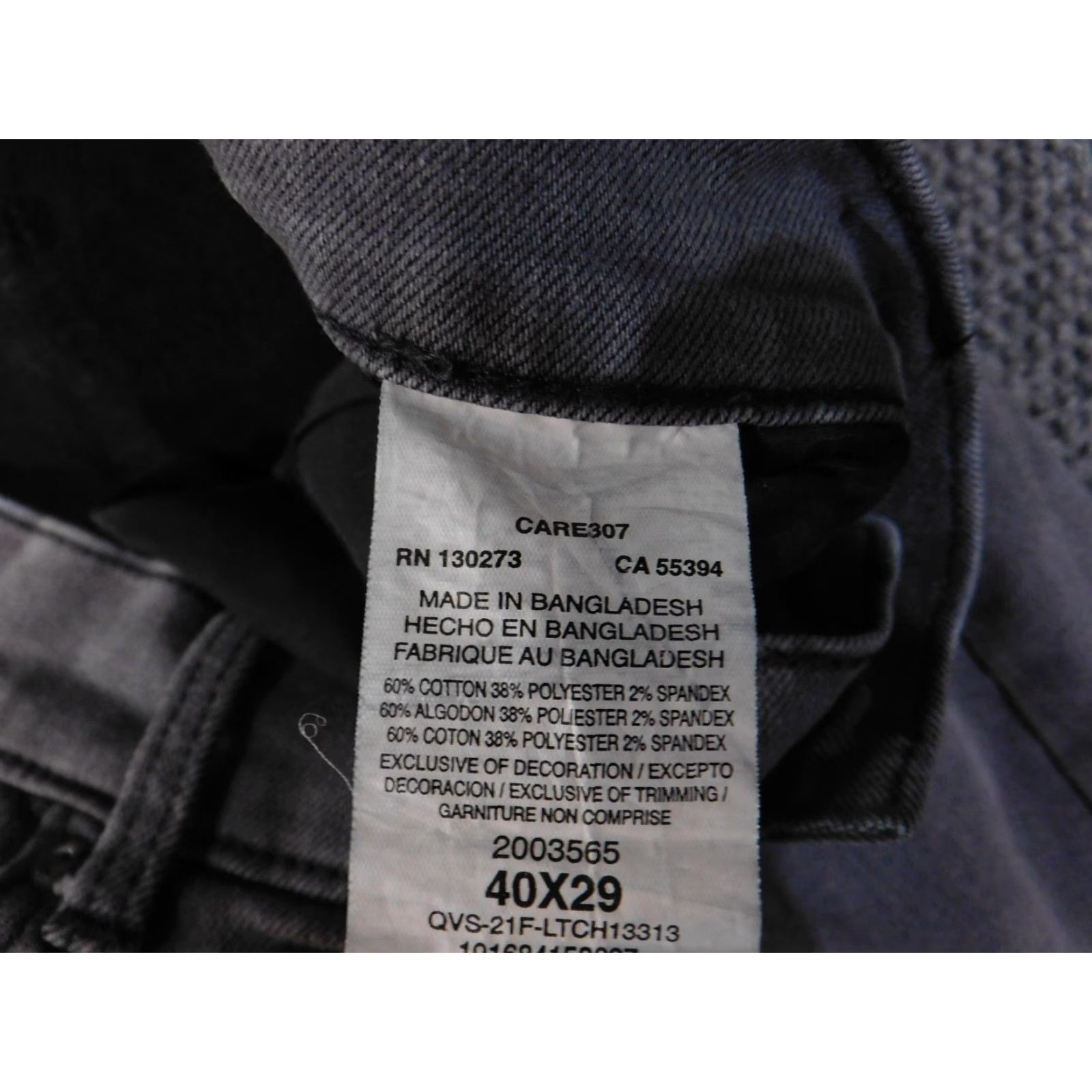 Lee Lee Jeans Mens Slim Fit Denim 40x29 Gray Zip Fly Straight Leg 5 Pocket Stretch Cadet Wash 40 in Mens Size US 40 / EU 56 - 7 Thumbnail