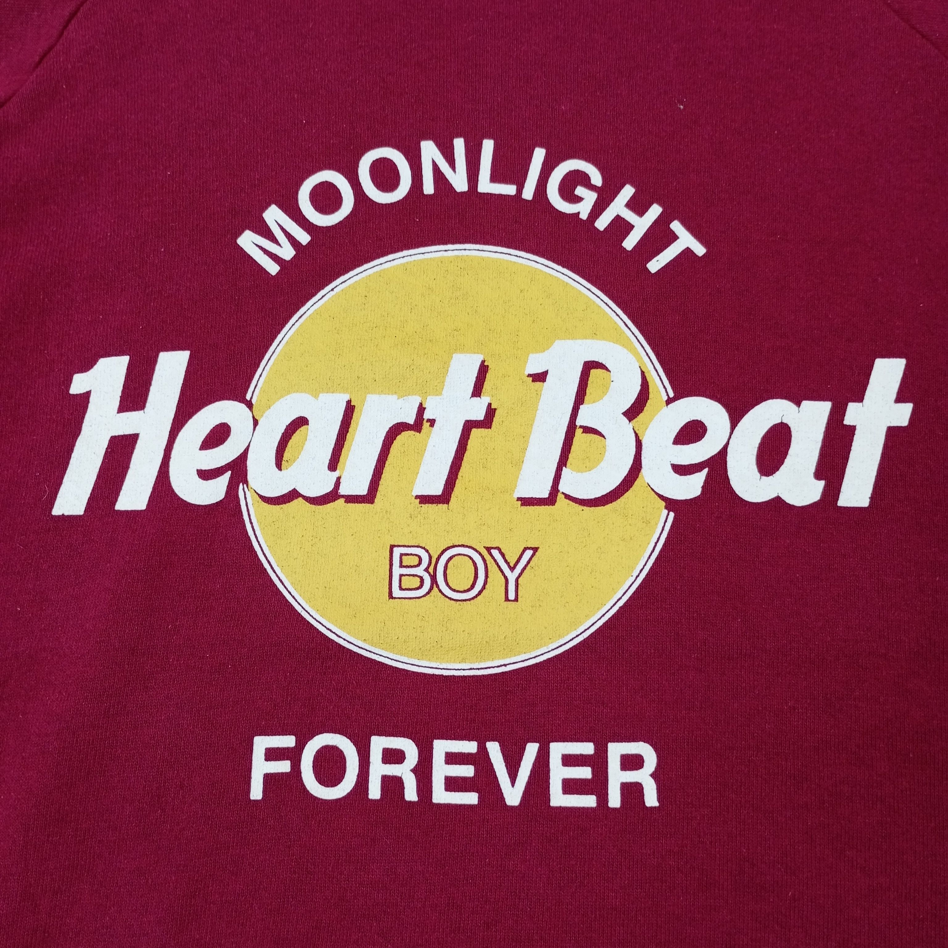 Fruit Of The Loom Heart Beat Boy Moonlight Forever Vintage Sweatshirt c222n7 Size US L / EU 52-54 / 3 - 2 Thumbnail