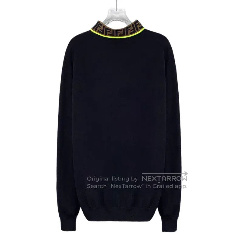 Fendi Fendi Black classic double F, turtleneck long-sleeve knit Size US M / EU 48-50 / 2 - 2 Thumbnail