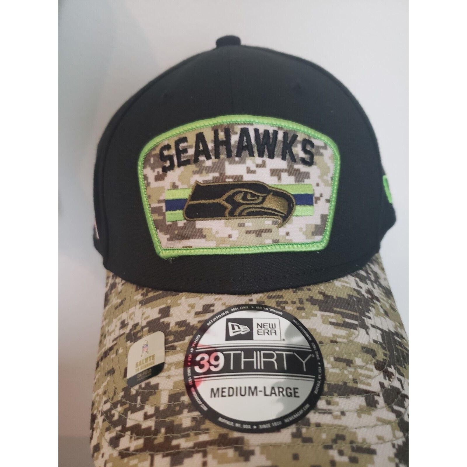 New Era Seattle Seahawks Hat 2021 Salute to Service M/L 3930 New Era Size ONE SIZE - 1 Thumbnail