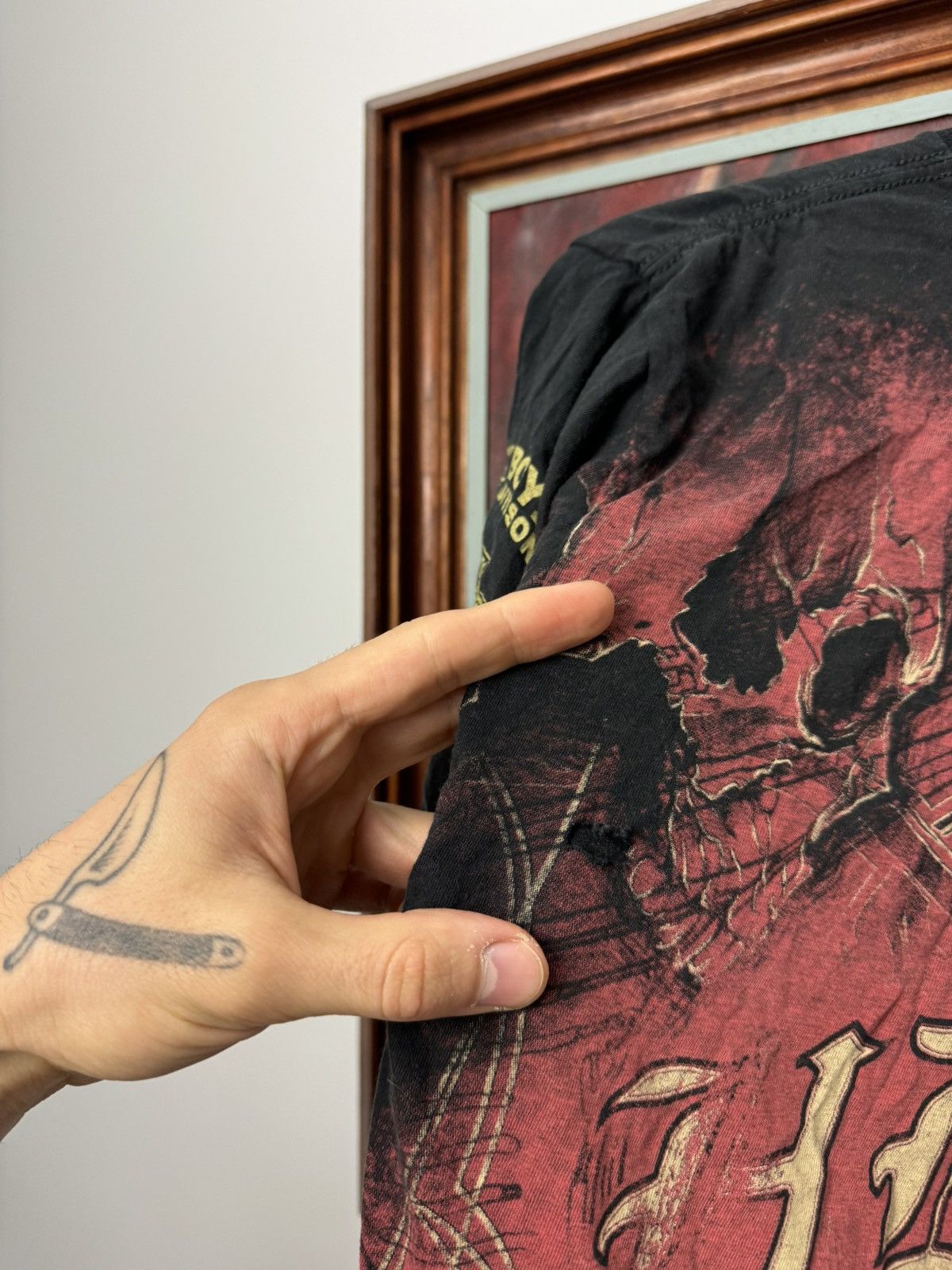 Harley Davidson Harley Davidson Vintage Tee Flame Fullprint Y2k License Hype Size US M / EU 48-50 / 2 - 4 Thumbnail