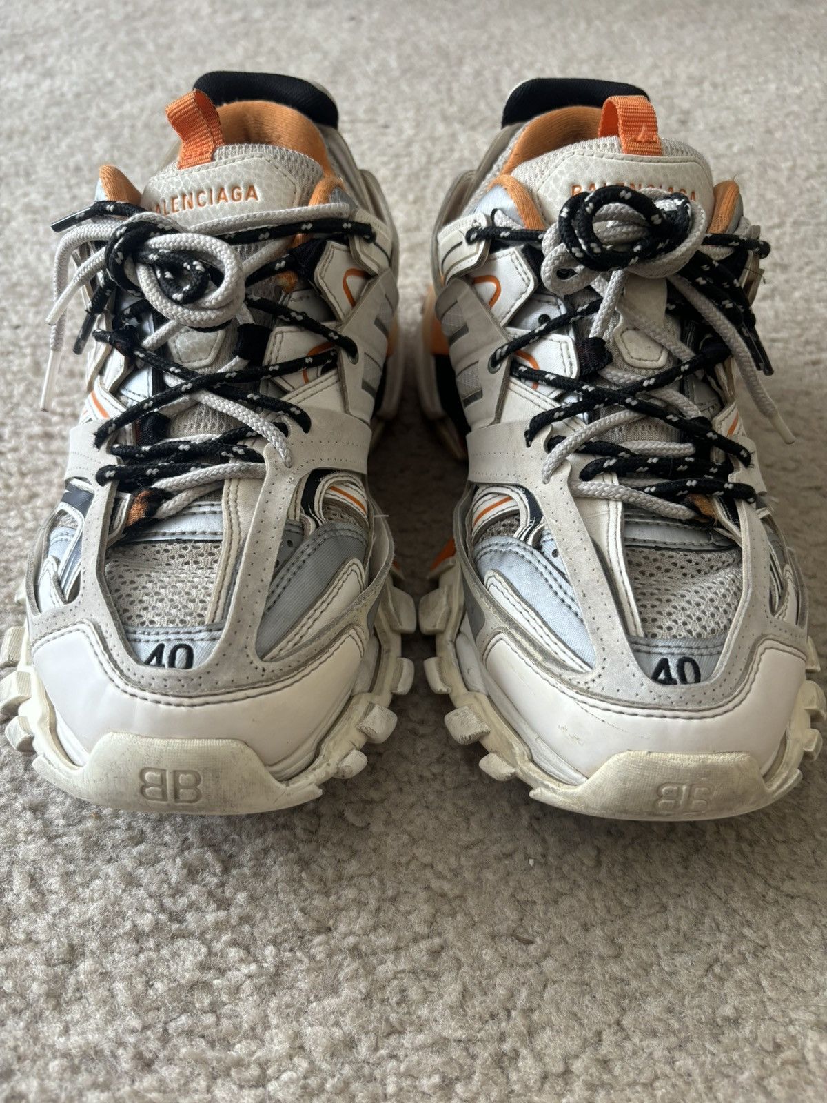 Balenciaga Balenciaga Tracks Orange/White Size US 7 / EU 40 - 4 Thumbnail