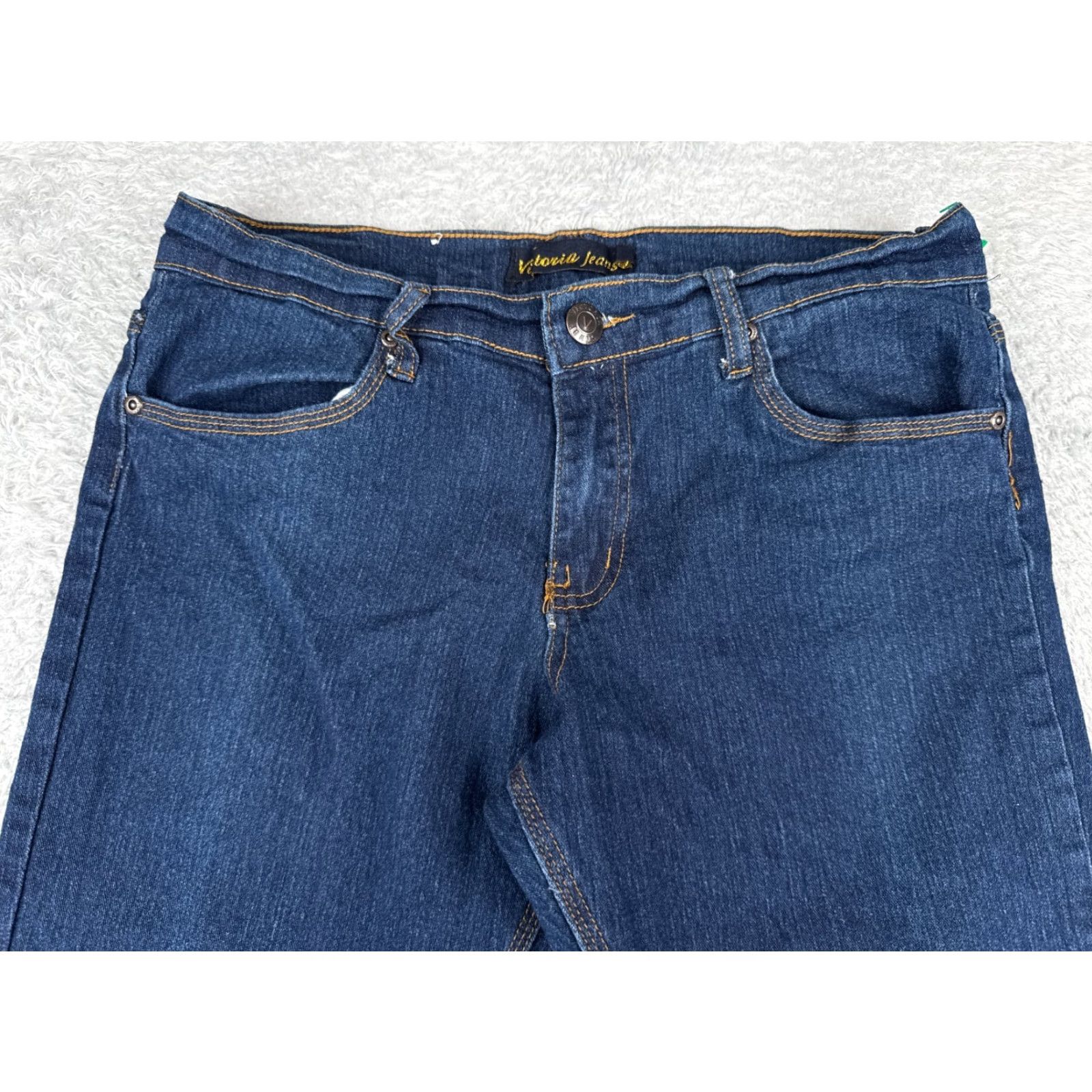 Vintage Victoria Jeans Womens Jeans Bootcut Mid Rise Blue Denim 31x28 10 Cotton Blend 5-Pocket Design Stretch Womens Size 32" / US 10 / IT 46 - 4 Thumbnail