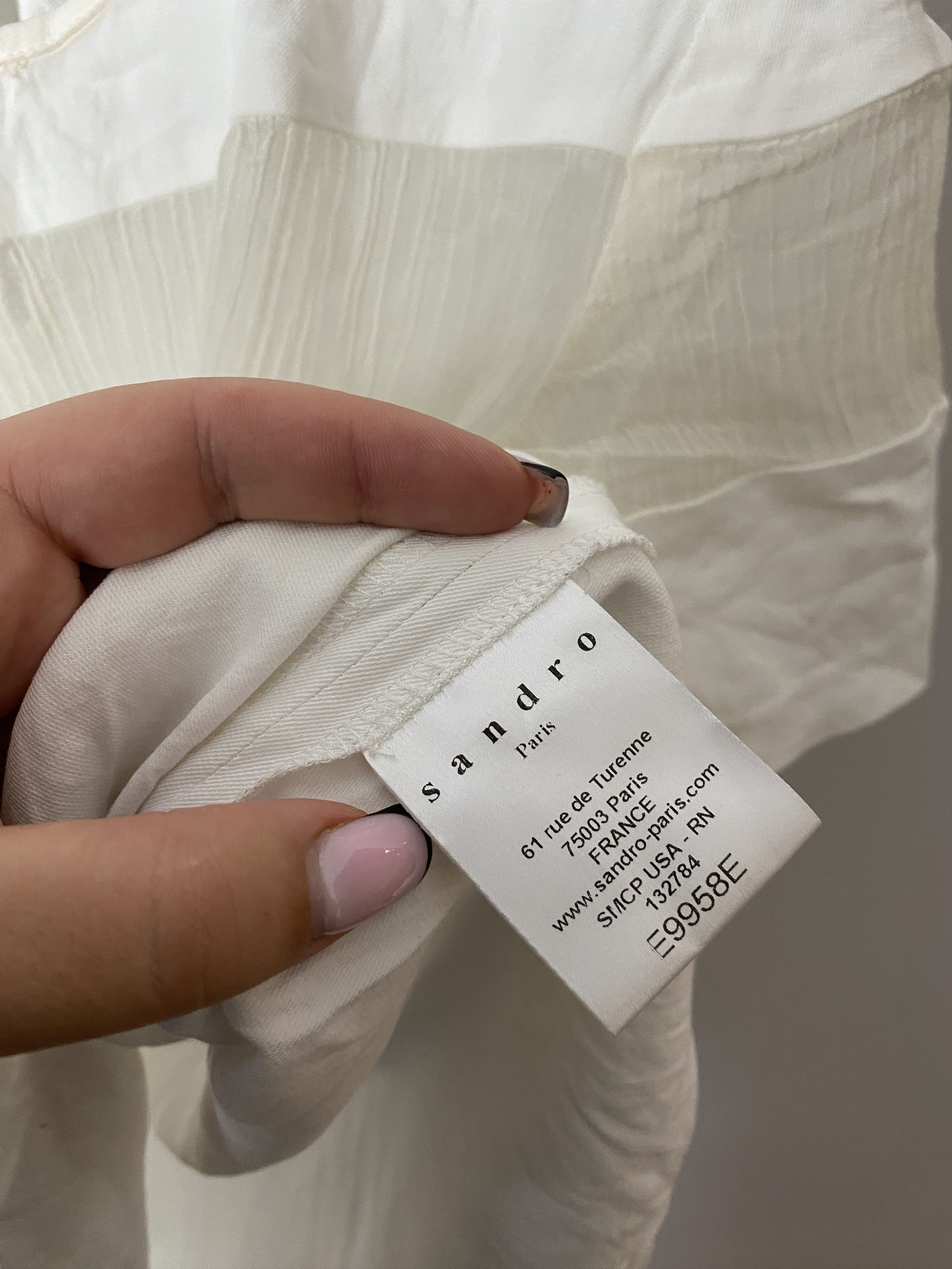 Sandro Sandro cotton viscose silk blouse Size S / US 4 / IT 40 - 4 Thumbnail