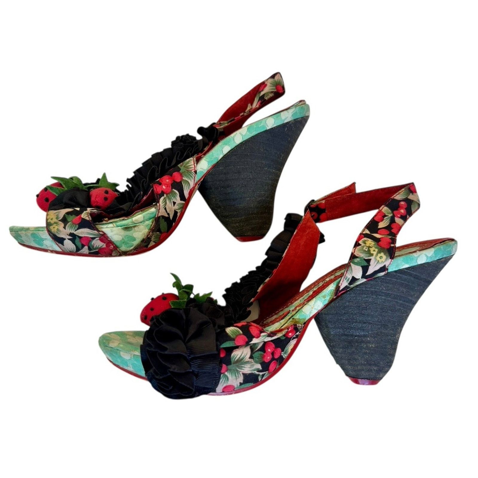 Other IRREGULAR CHOICE Raspberry Ripples Slingback Sandal Platform Size US 9.5 / IT 39.5 - 7 Thumbnail