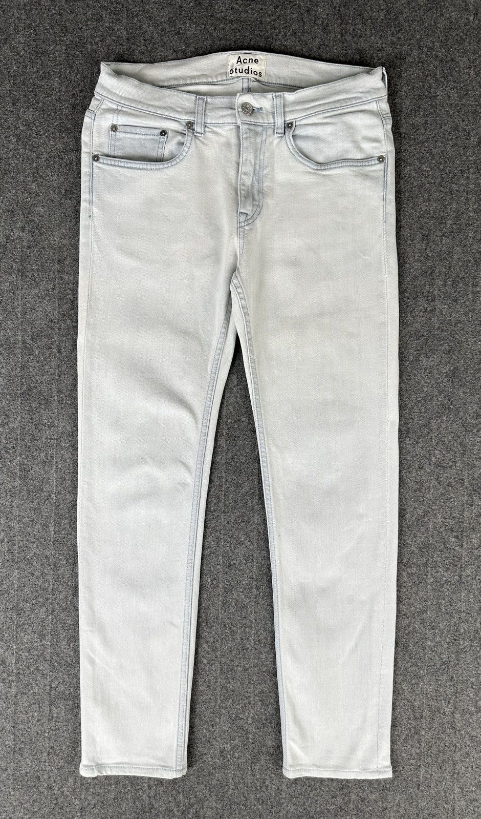 Acne Studios Acne Studios - Ace Bleached Denim Jeans - Slim Fit Size US 32 / EU 48 - 1 Thumbnail
