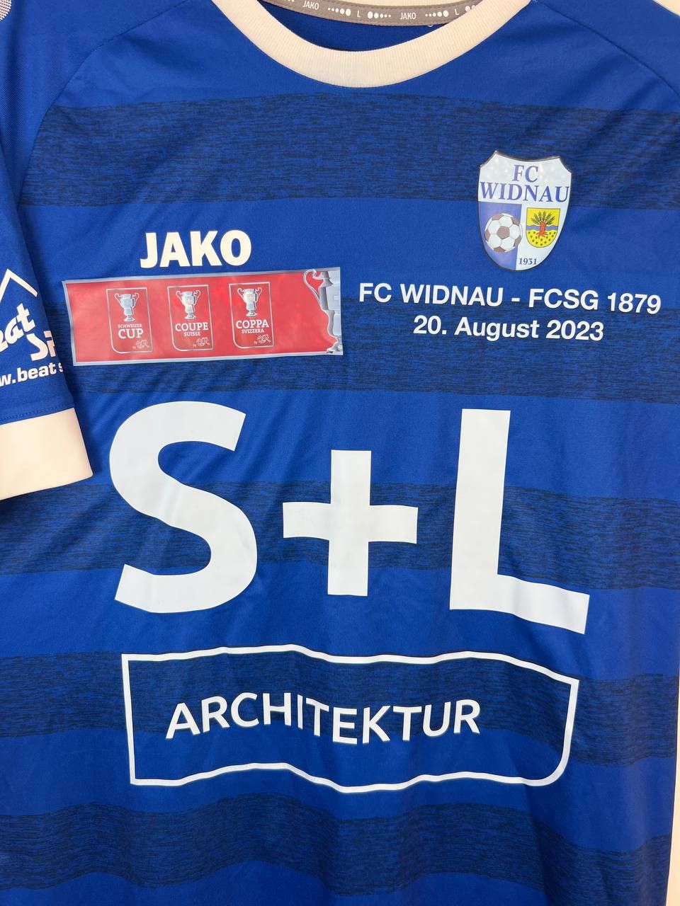 Other Jako fc widnau 2023 football soccer jersey match worn STEIGI Size US L / EU 52-54 / 3 - 2 Thumbnail