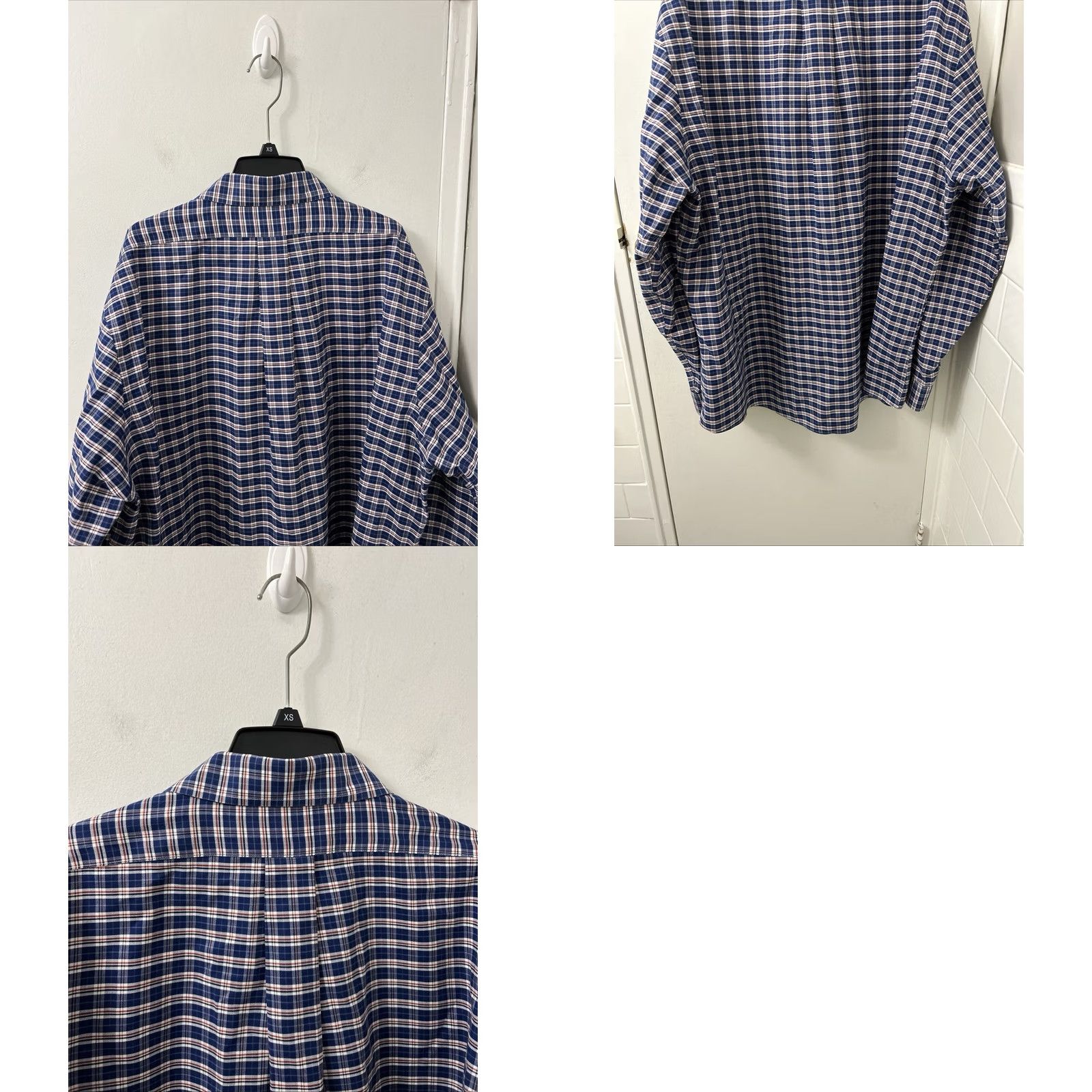 Brooks Brothers Brooks Brothers Original Polo Shirt Mens 2XL Blue Oxford Plaid Supima Cotton L/S Size US XXL / EU 58 / 5 - 8 Thumbnail