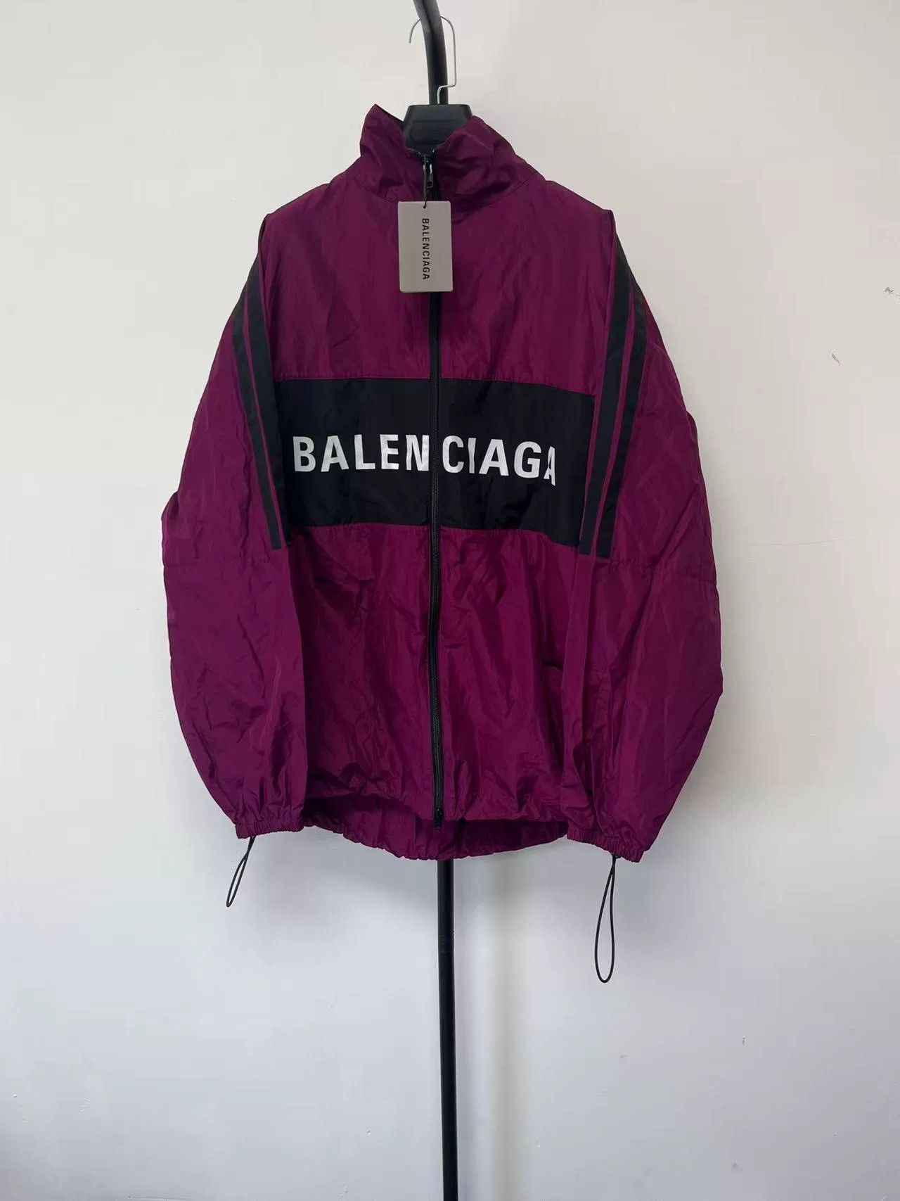 balenciaga colorblock athletic jacket for men