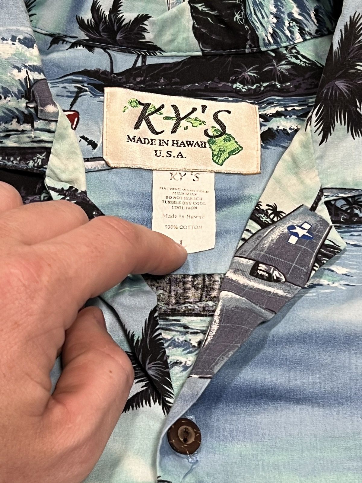 Vintage KY’S made in Hawaii shirt USA men’s size L Size US L / EU 52-54 / 3 - 2 Thumbnail