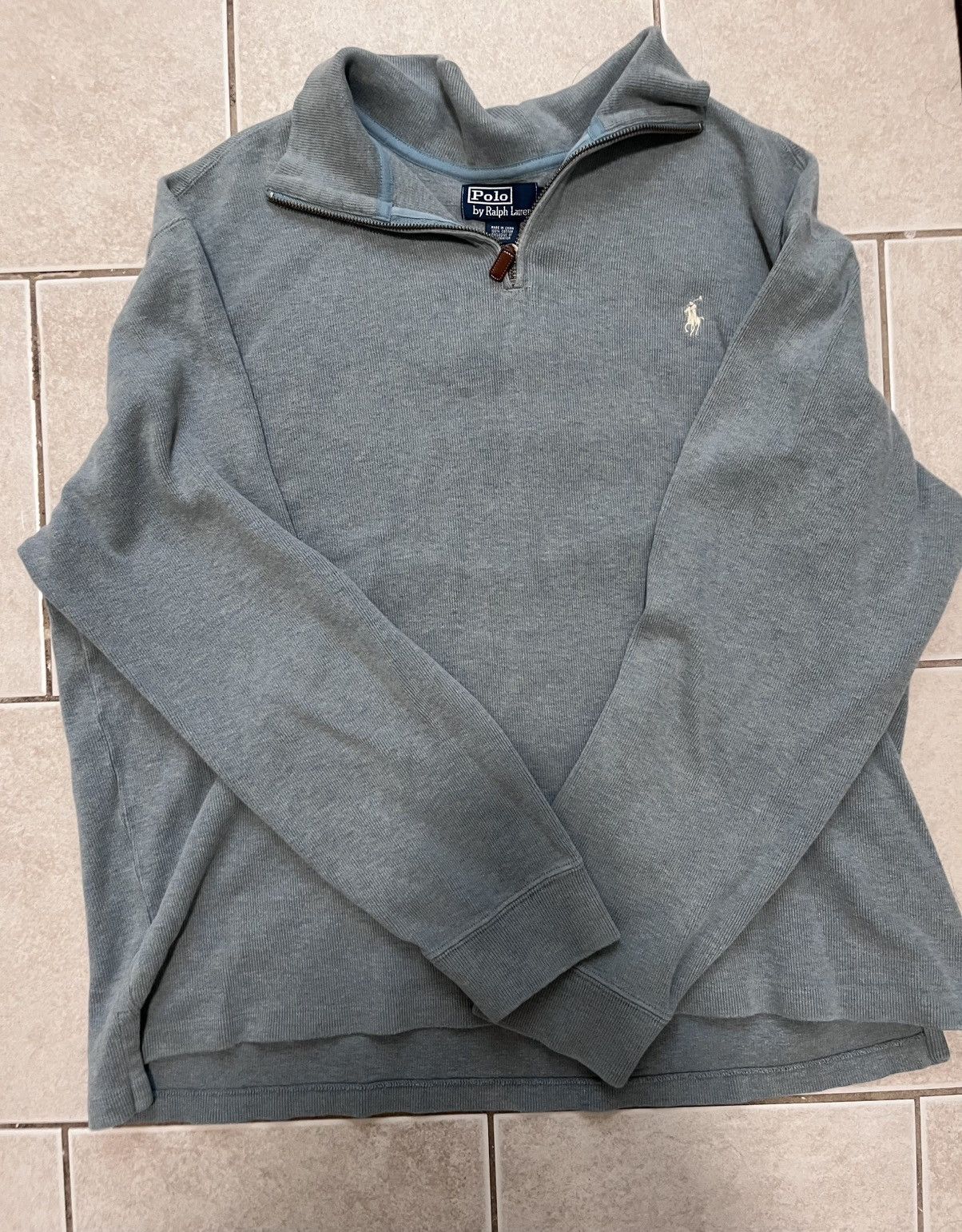 Polo Ralph Lauren Blue quarter zip polo (women’s) Size US XL / EU 56 / 4 - 1 Thumbnail