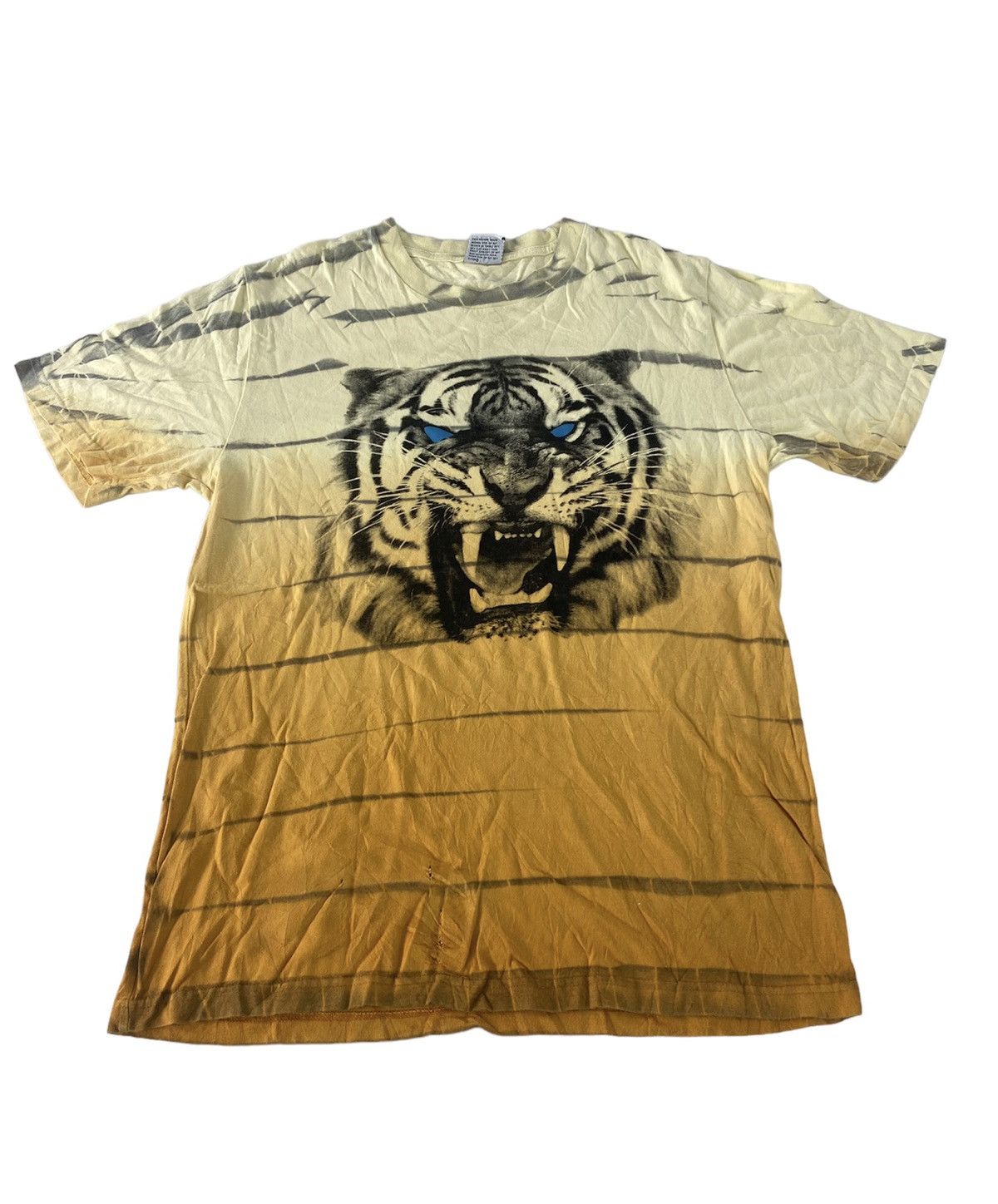 Distressed Vintage Tiger Photo Tee Shirt