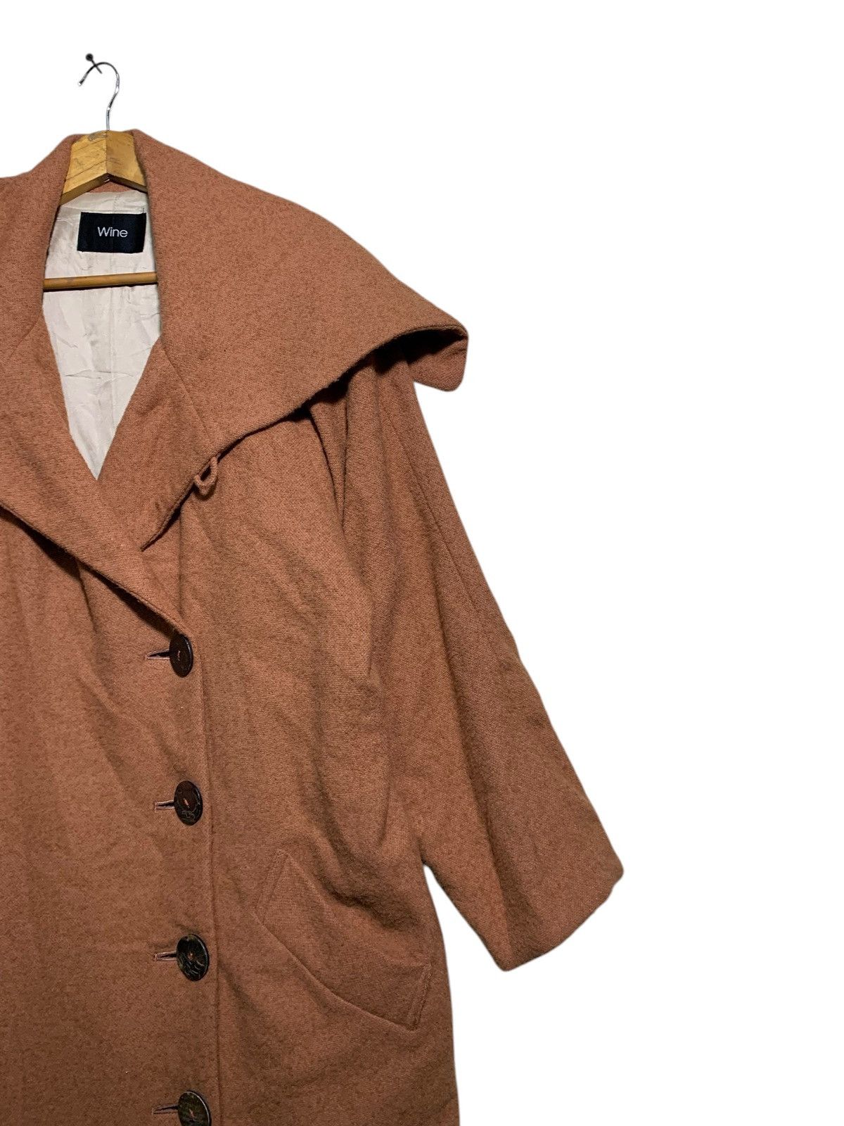 Japanese Brand 🔥WINE JAPAN OVERCOATS JACKETS Size M / US 6-8 / IT 42-44 - 3 Thumbnail