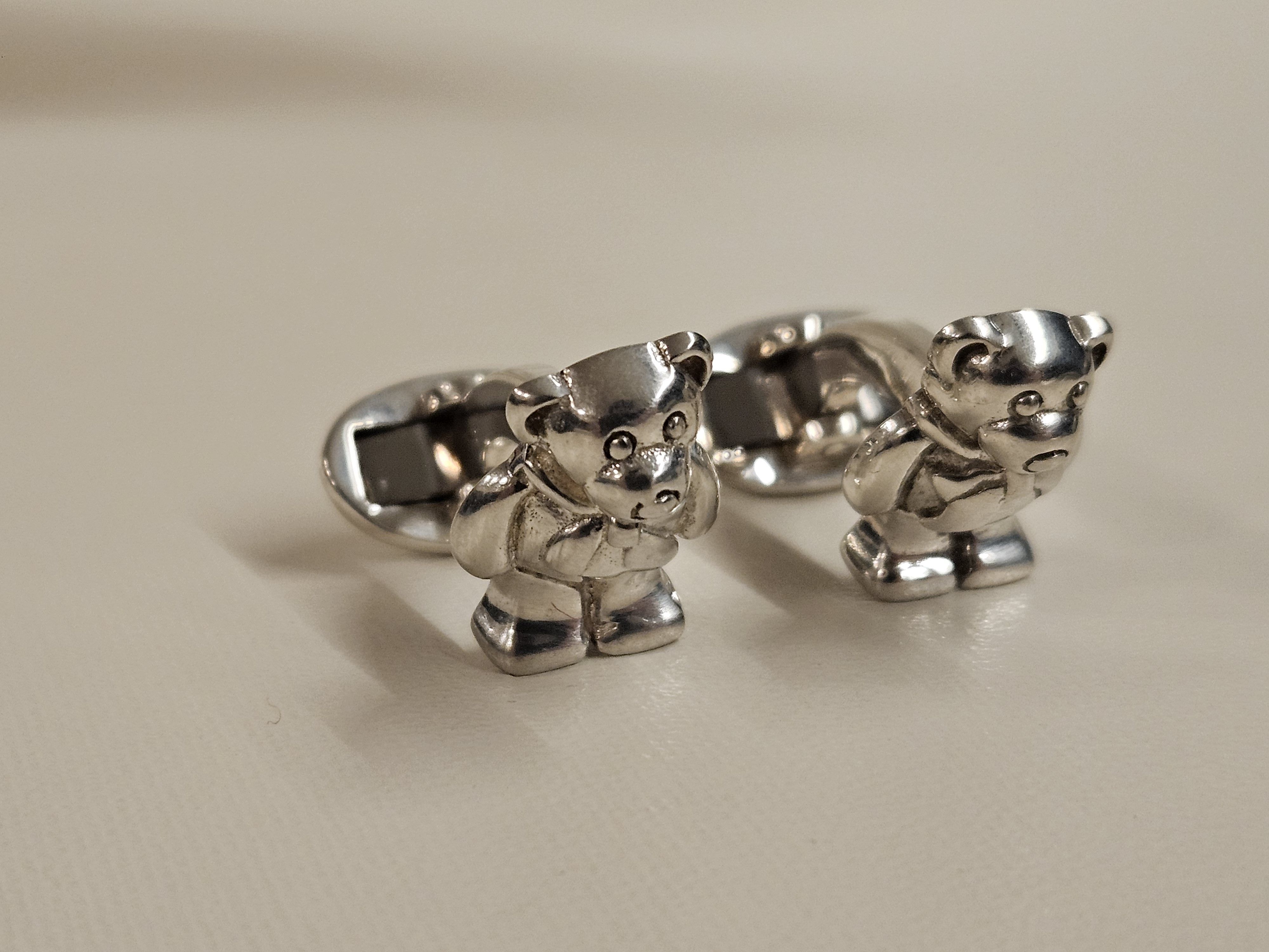 Thom Browne Thom Browne Black Fleece Teddy Bear 925 Cufflinks Size ONE SIZE - 2 Thumbnail