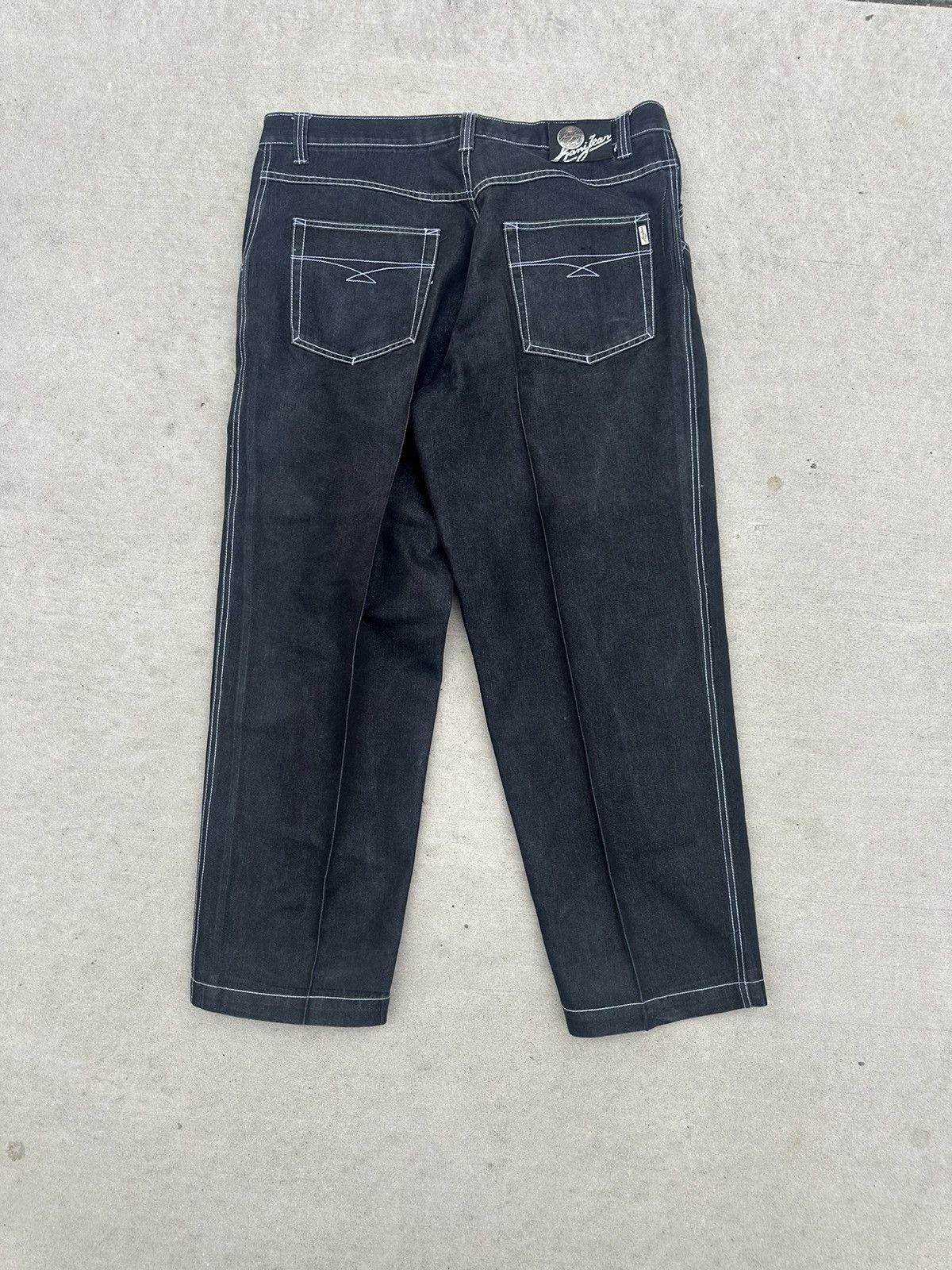 Karl Kani × Vintage Vintage Karl Kani Jeans Men 40x34 Black Hip Hop Baggy Loose Size US 40 / EU 56 - 2 Thumbnail
