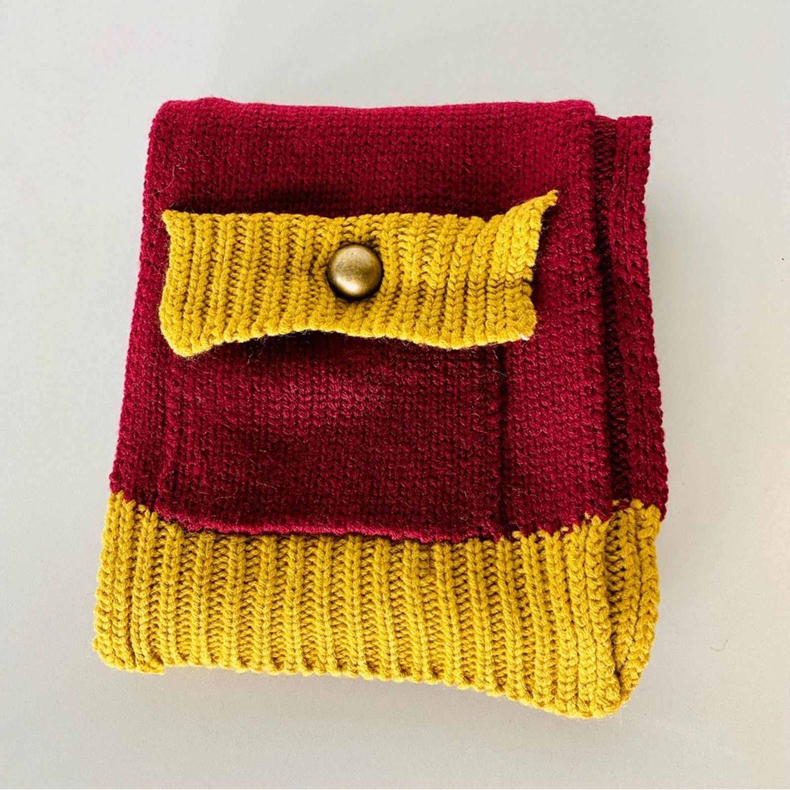 Nordstrom NEW NORDSTROM Maroon Gold Knit Woven Classic Scarf Wrap Size ONE SIZE - 4 Thumbnail