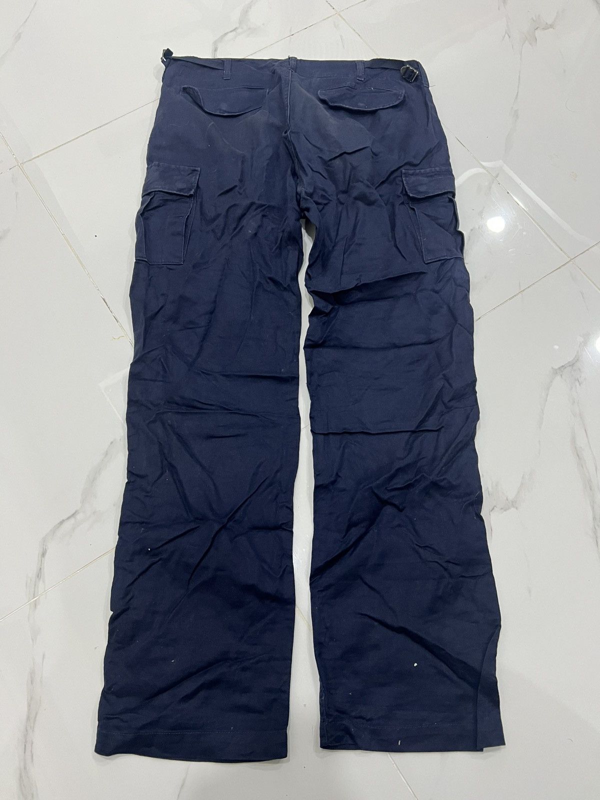 Japanese Brand Dark Blue Adjustable Waist Tactical Cargo Pants Size US 32 / EU 48 - 6 Thumbnail