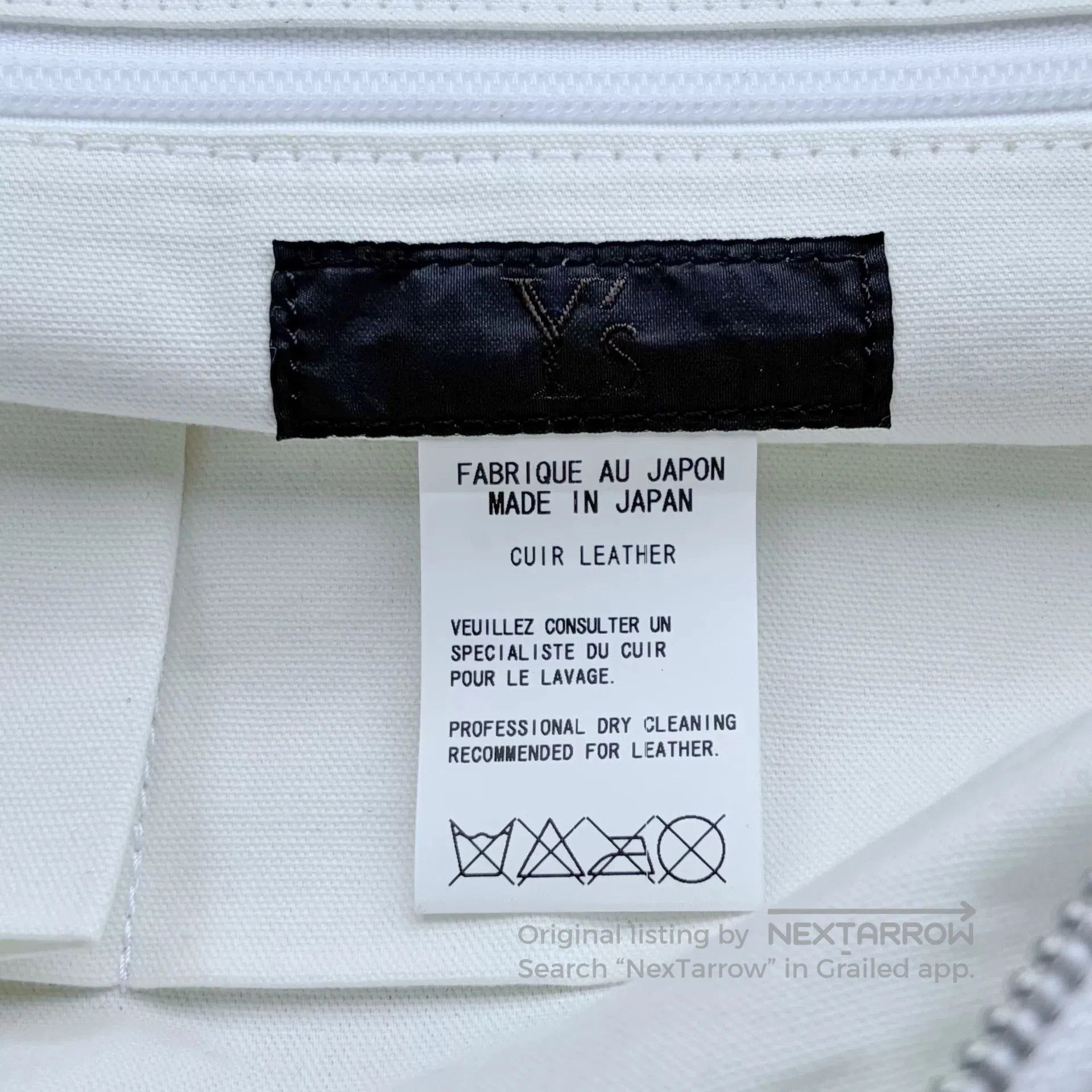 Y's for Men Yohji Yamamoto White Leather Crossbody Bag. Size ONE SIZE - 8 Thumbnail
