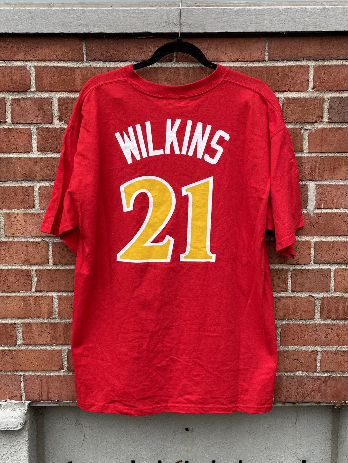 Majestic NWT VTG Majestic ATL Hawks Wilkins Throwback Jersey shirt Size US XL / EU 56 / 4 - 5 Thumbnail