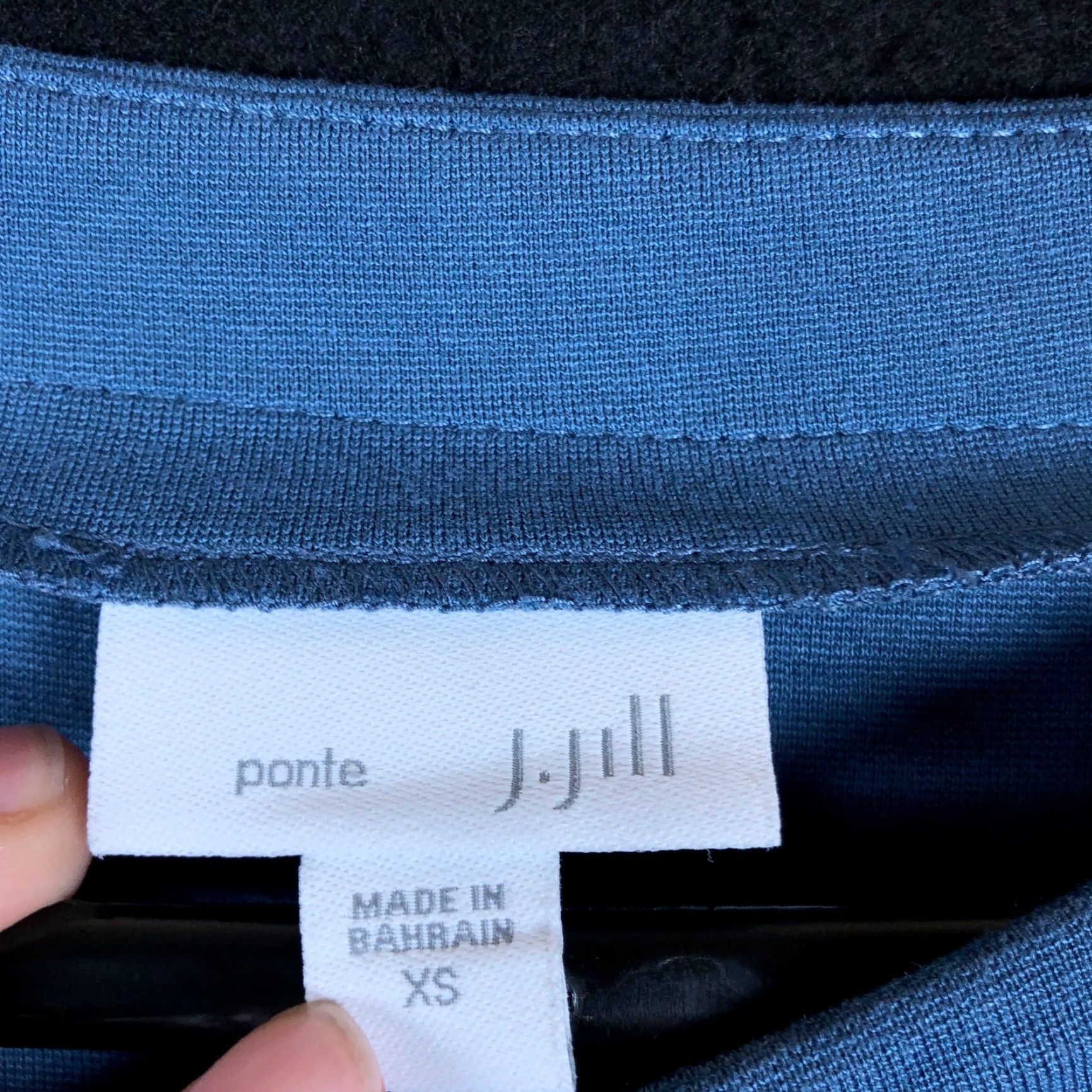 Vintage J Jill Sweater Dress Blue Ponte Long Sleeve Crew Neck XS Womens Knit Dress Counterpart Size XS / US 0-2 / IT 36-38 - 6 Thumbnail