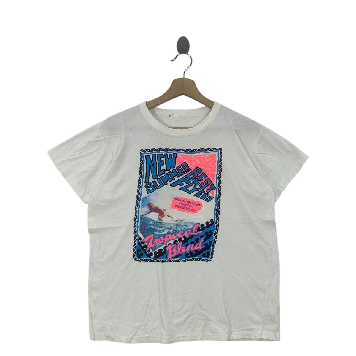 Other Vintage 80’ TROPICAL BLEND SURF Soul Swing Tee Shirt Top Size M / US 6-8 / IT 42-44 - 1 Thumbnail