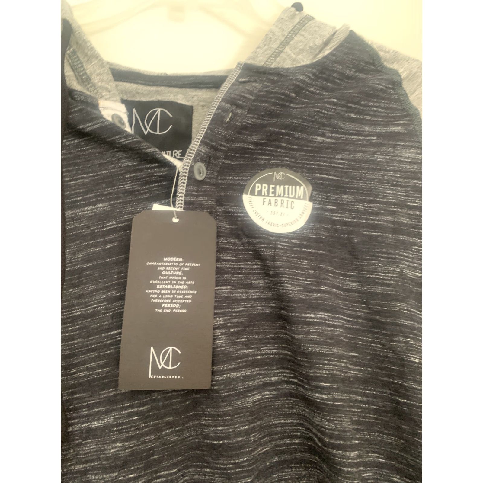 Vintage VINTAGE? No - (excluded) Modern Culture Hoodie Shirt Long Sleeve XL Gray Mens Pullover Hooded All Seasons Button Cotton Size US XL / EU 56 / 4 - 2 Thumbnail