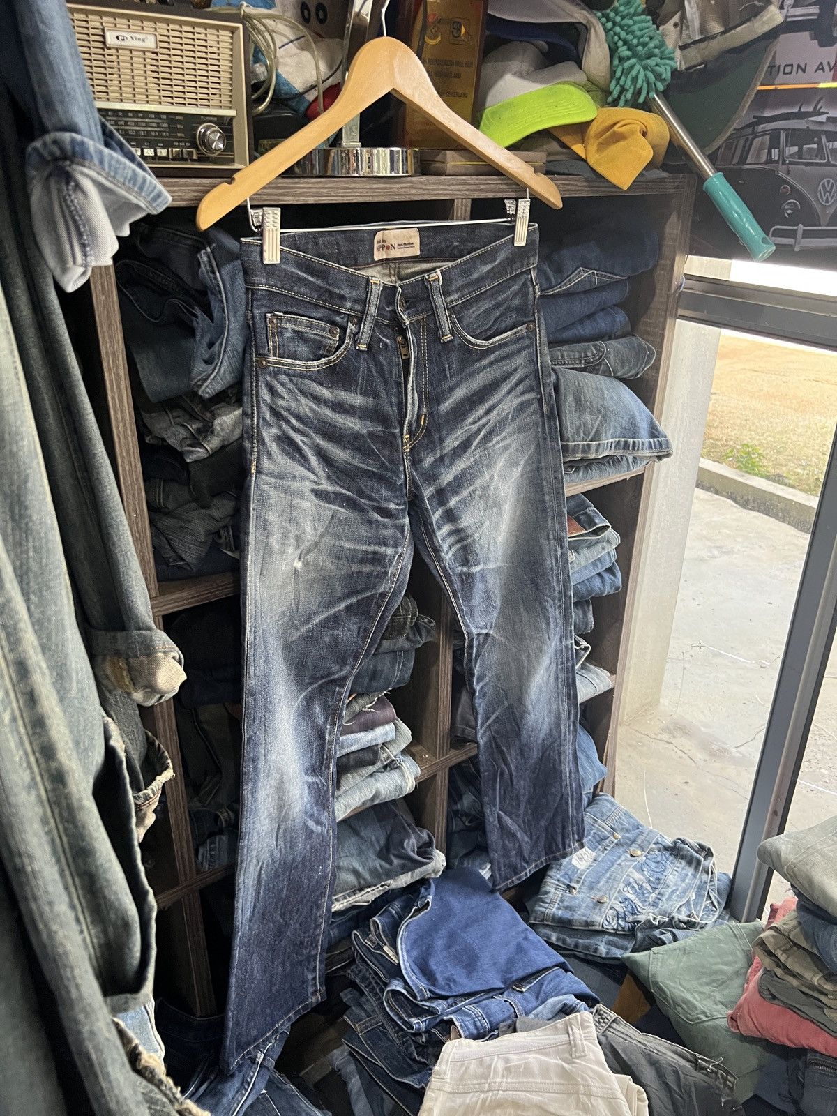 Japanese Brand 🔥Back Number Premium Vintage Flared Denim Size US 29 - 4 Thumbnail