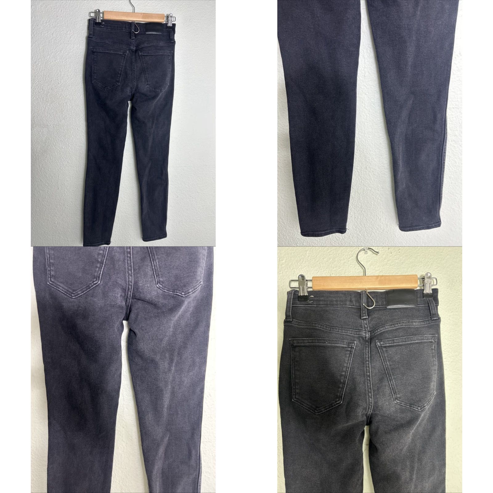 Madewell VINTAGE Madewell Womens Jeans 26x26 Black 10” High Rise Skinny Petite 26P Womens Jeans Skinny Black 90s Concert Size 26" / US 2 / IT 38 - 8 Thumbnail