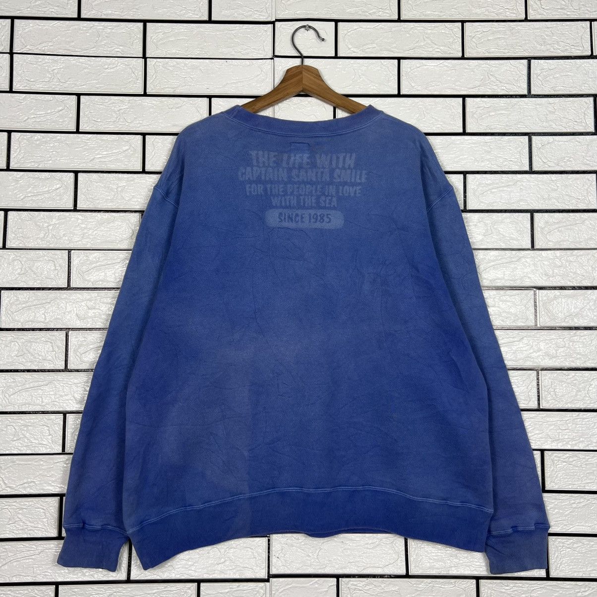 Japanese Brand Vintage CAPTAIN SANTA Smile Big Logo Sweatshirt #4198-C192 Size US L / EU 52-54 / 3 - 12 Thumbnail